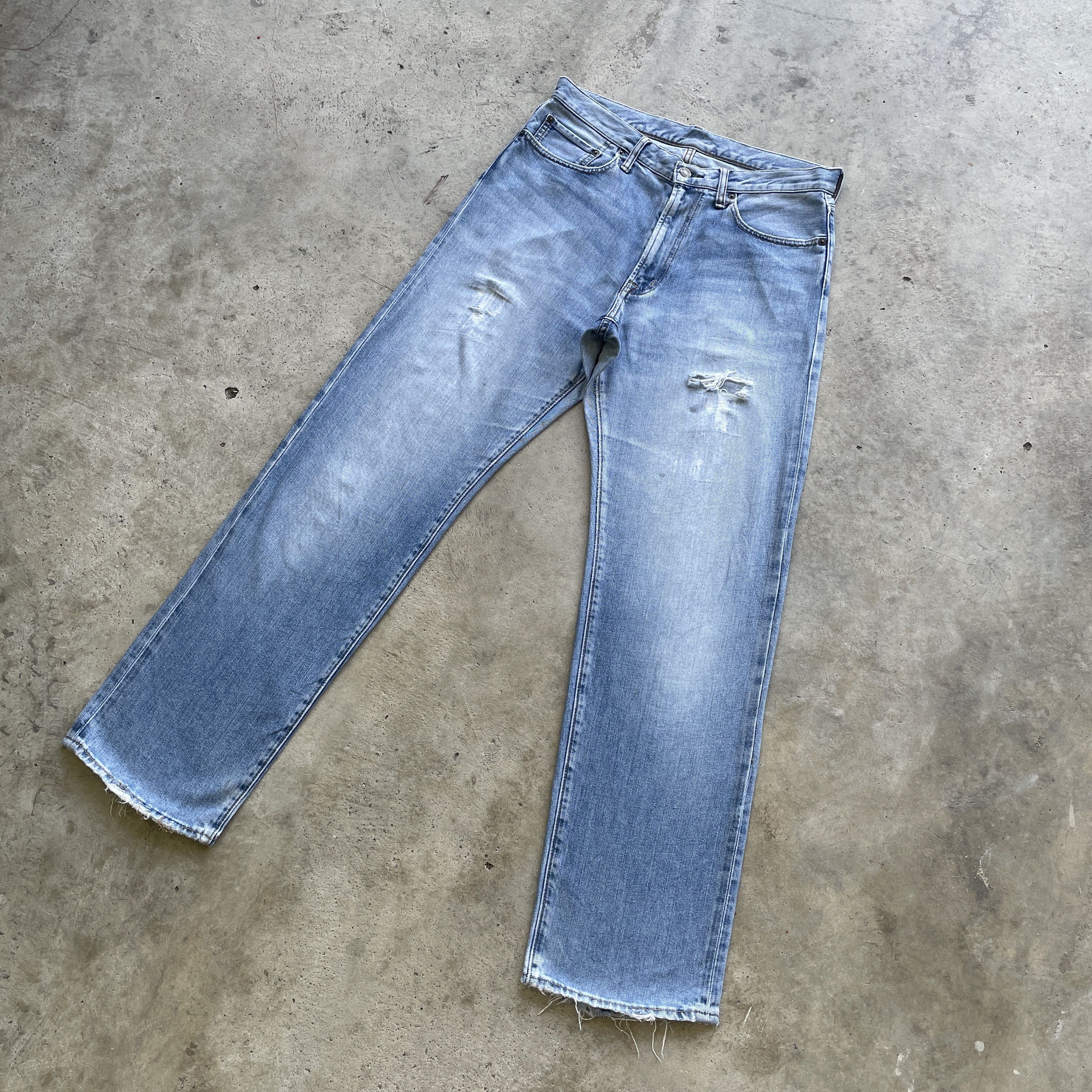 Japanese Brand VINTAGE JAPANESE DISTRESSED WASH DENIM FADED JEANS PANTS W32 Size US 32 / EU 48 - 1 Thumbnail