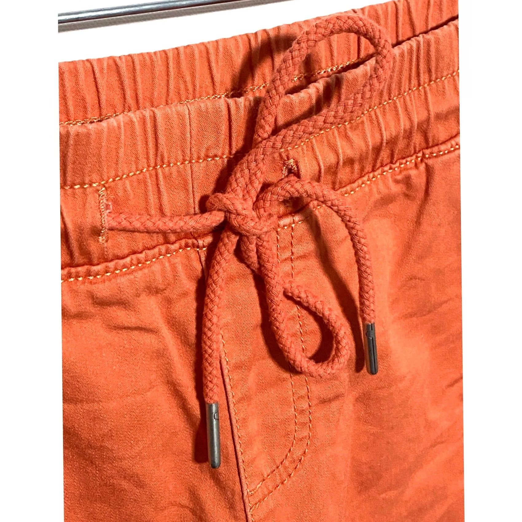Vintage Time and Tru Orange Shorts Drawstring Pull On Womens S 4-6 Summer Vacation Boho Size 28" / US 6 / IT 42 - 3 Thumbnail