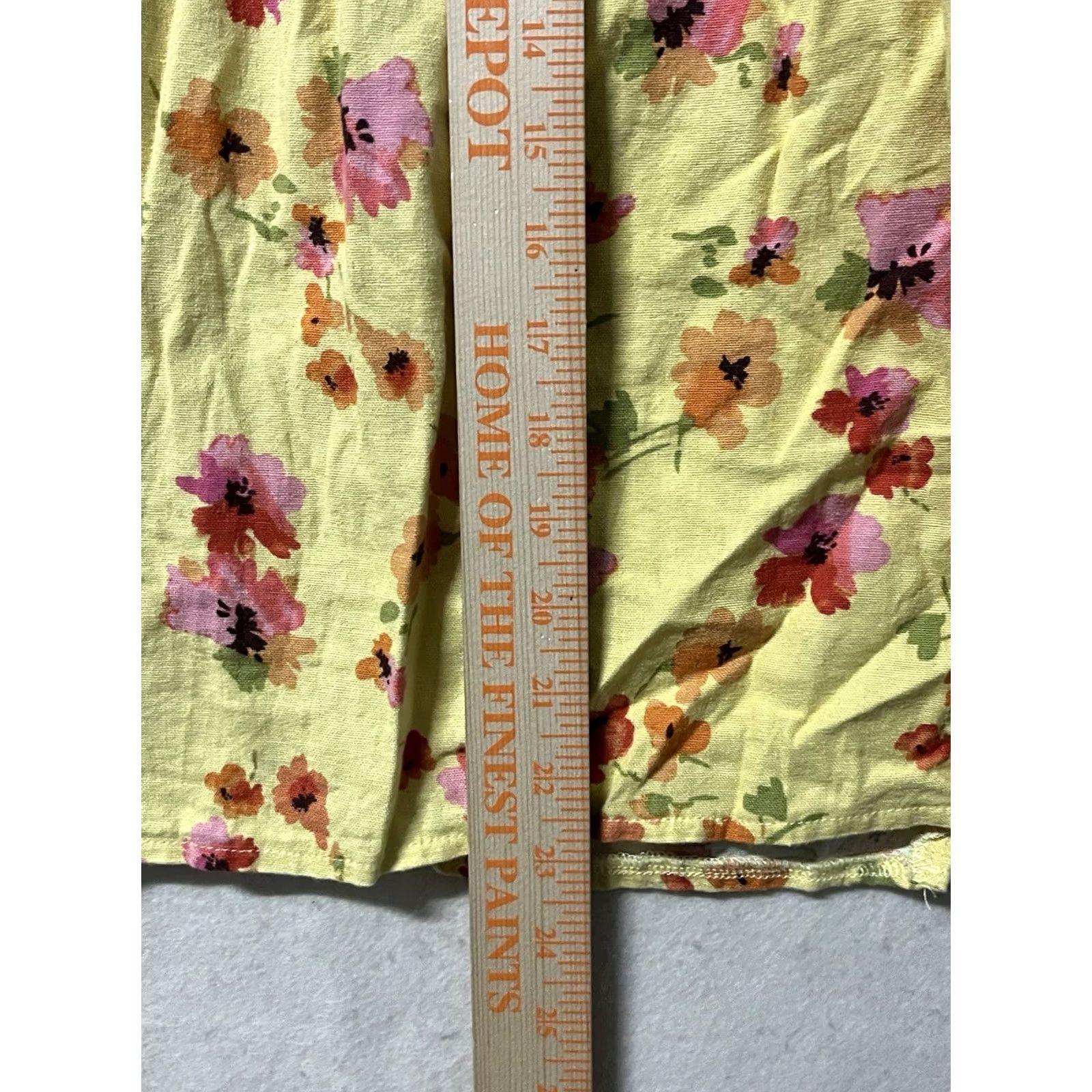 Vintage Wild Fable Yellow Floral Dress linen blend adjustable straps size S Women Size S / US 4 / IT 40 - 4 Thumbnail