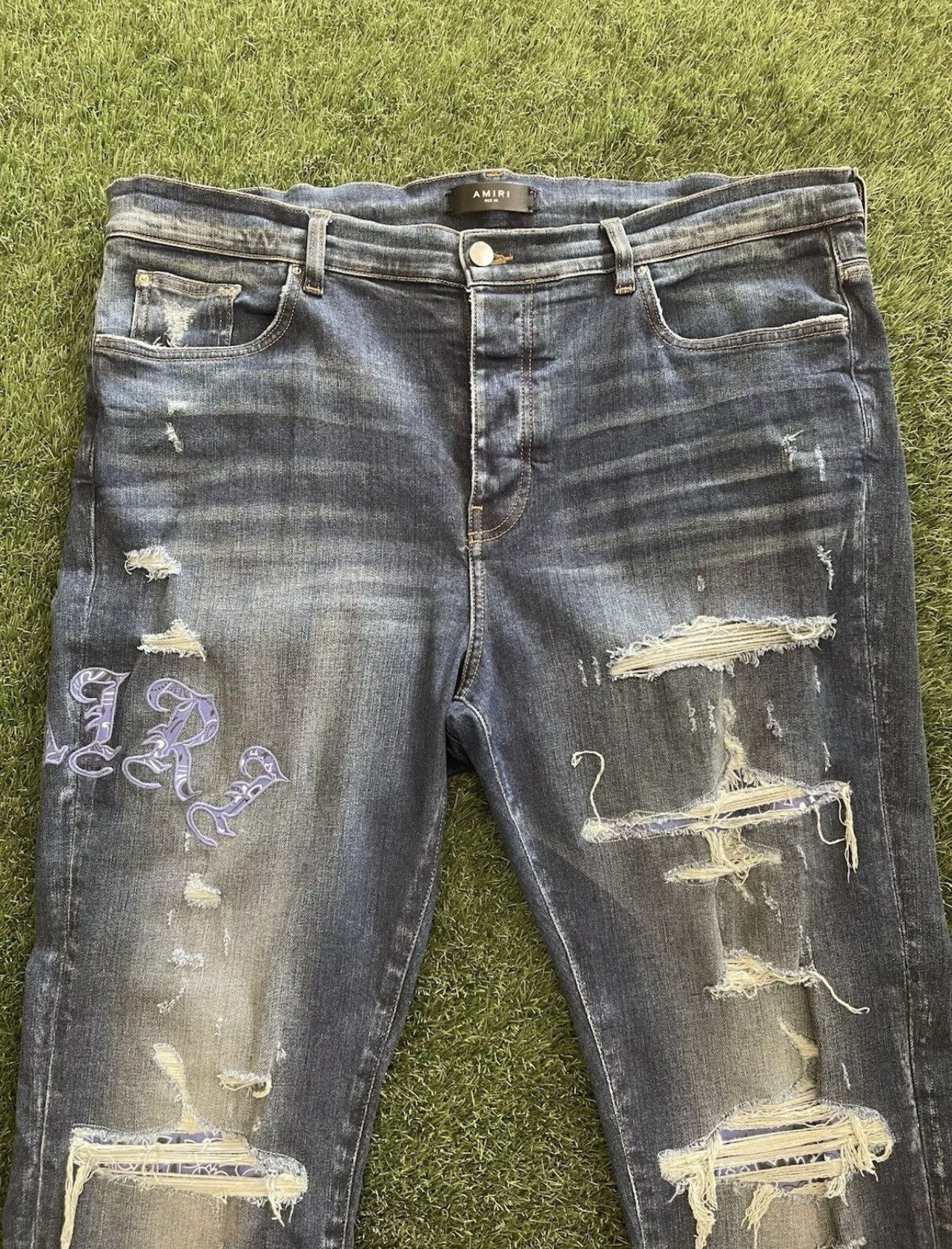 Amiri Size 40 - Amiri Purple Patch Jeans $1090 Retail Size US 40 / EU 56 - 2 Thumbnail