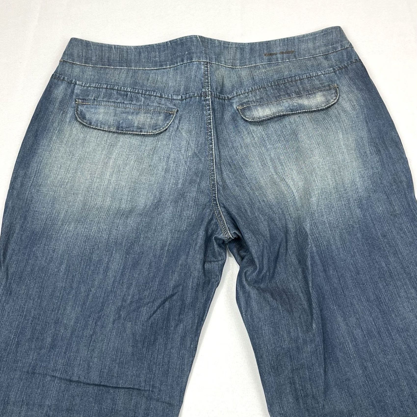 DKNY DKNY JEANS Trouser Jean Pants Flare Leg Lightweight Womens Regular 14 Blue 100% Cotton Size 29" - 6 Thumbnail
