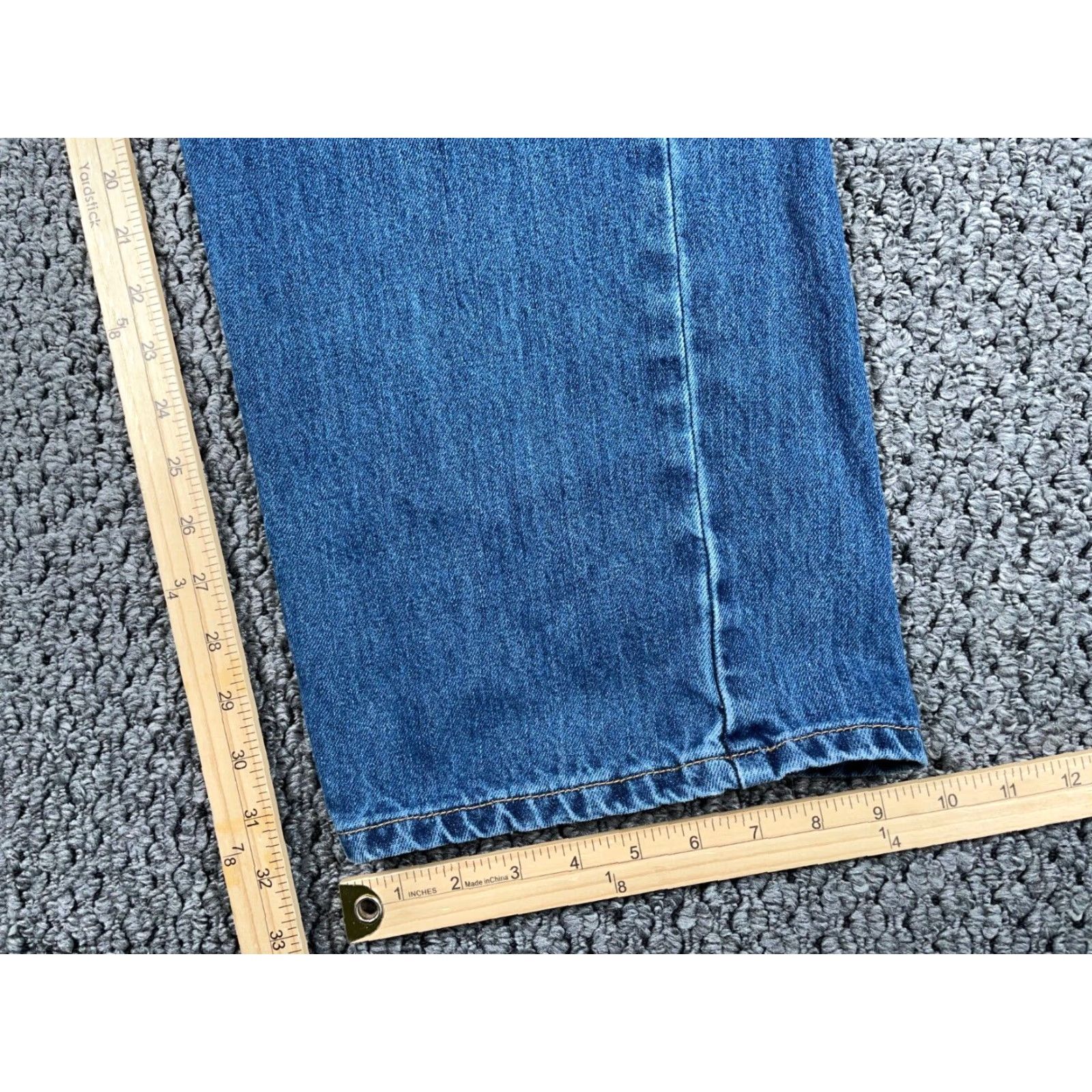 Harley Davidson VINTAGE Harley-Davidson Straight Leg Jeans Men 38 x 32 Blue Denim Biker Motorcycle? Size US 35 - 6 Thumbnail