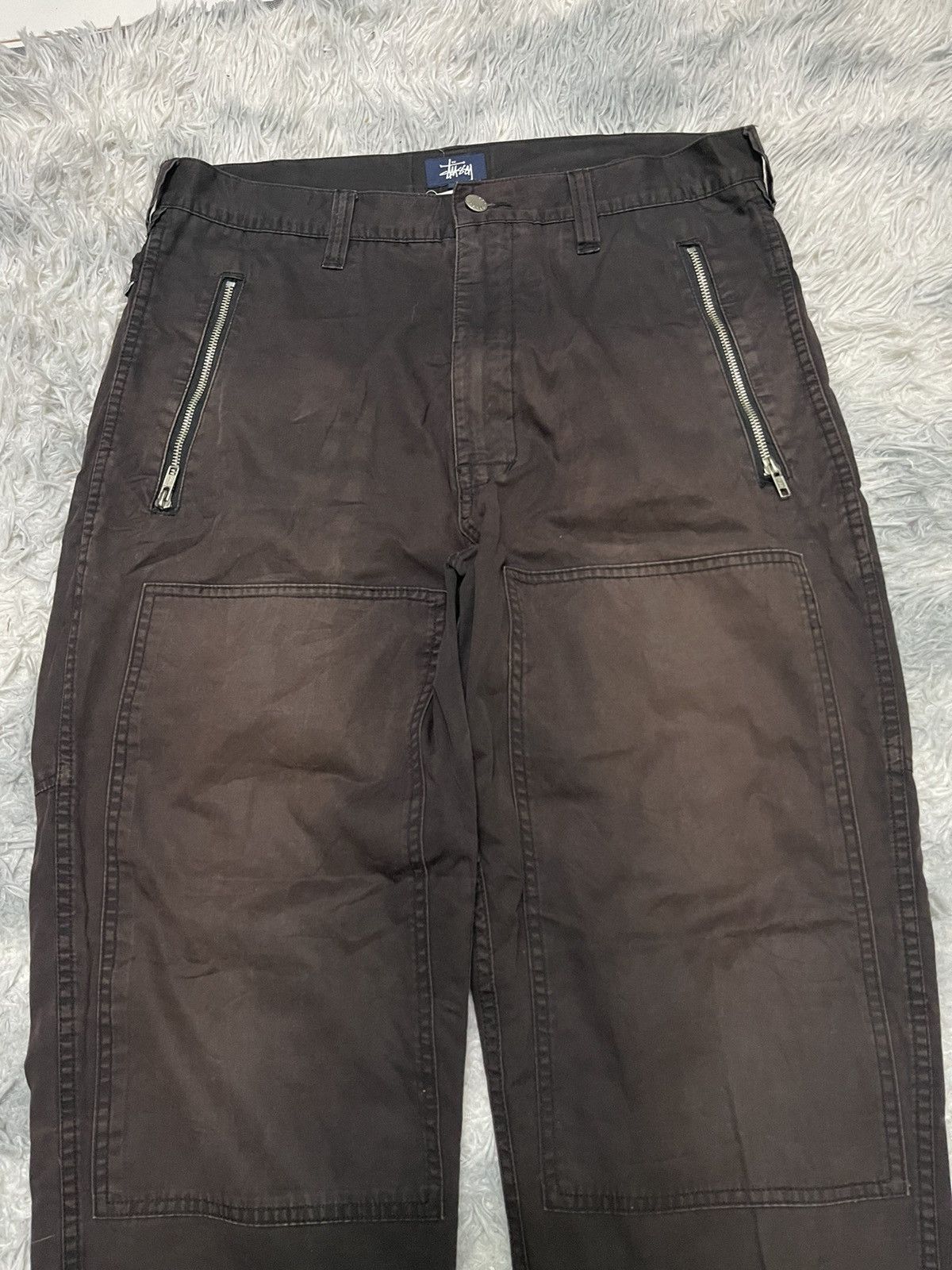 Stussy 90s STUSSY DOUBLE KNEE BAGGY PANT SUN FADED STYLE Size US 33 - 4 Thumbnail