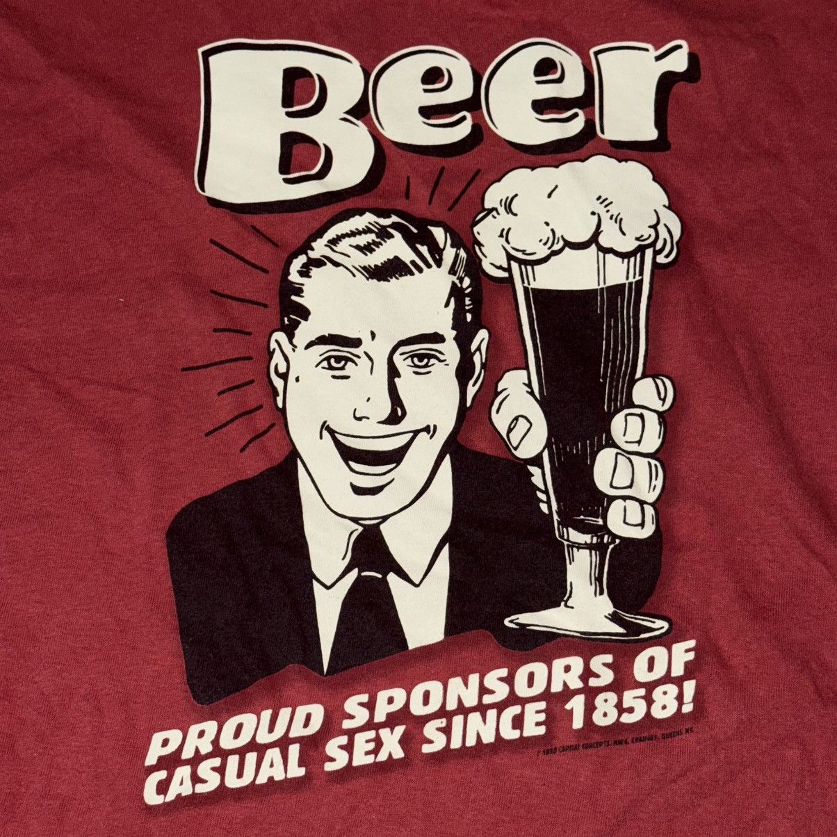 Vintage VINTAGE 90S BEER FUNNY T-SHIRT Size US XL / EU 56 / 4 - 2 Thumbnail
