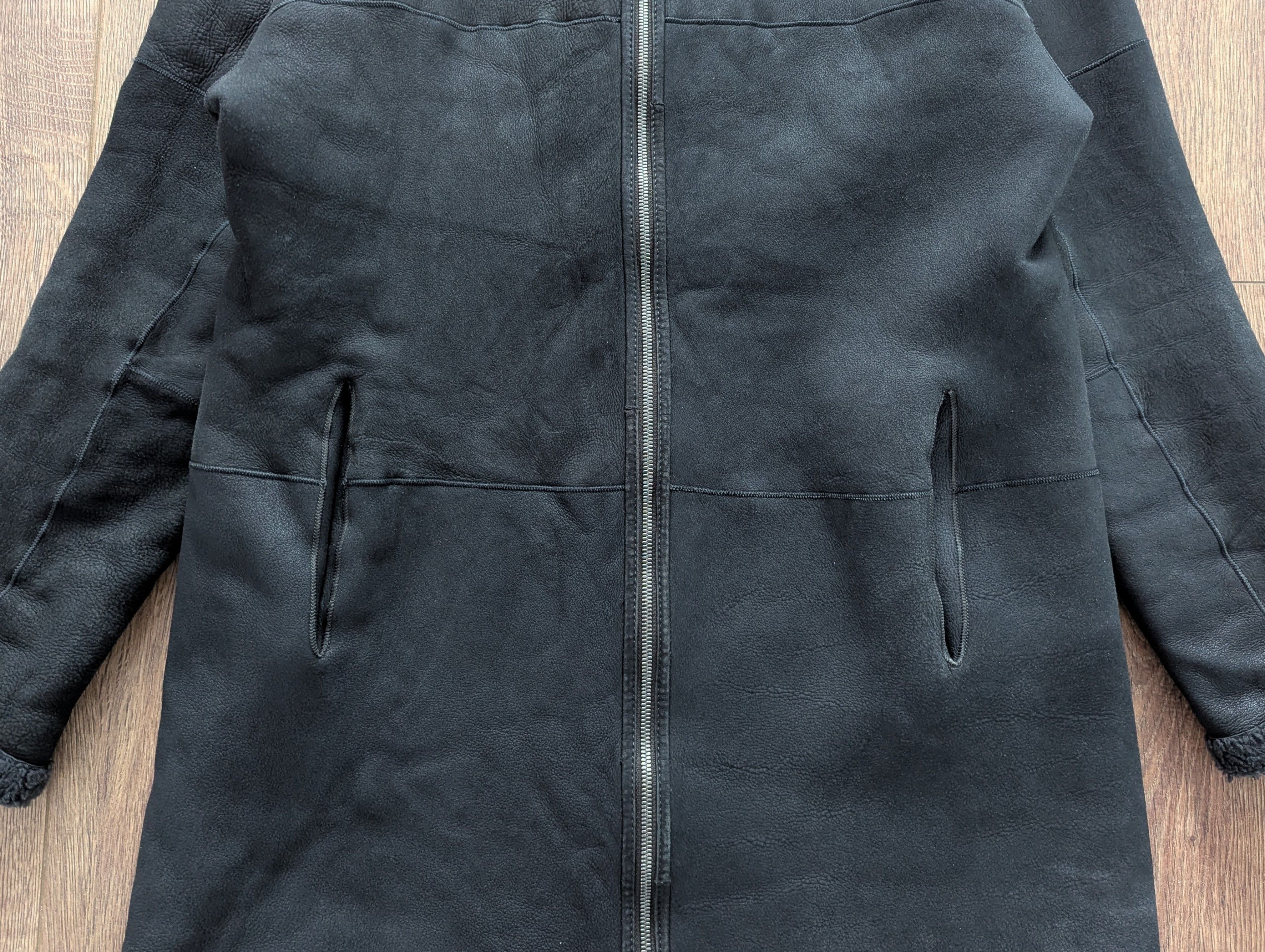 Leather VSP Women's Double Sided 100% Lamb Shearling Hooded Zip Coat Size L / US 10 / IT 46 - 5 Thumbnail