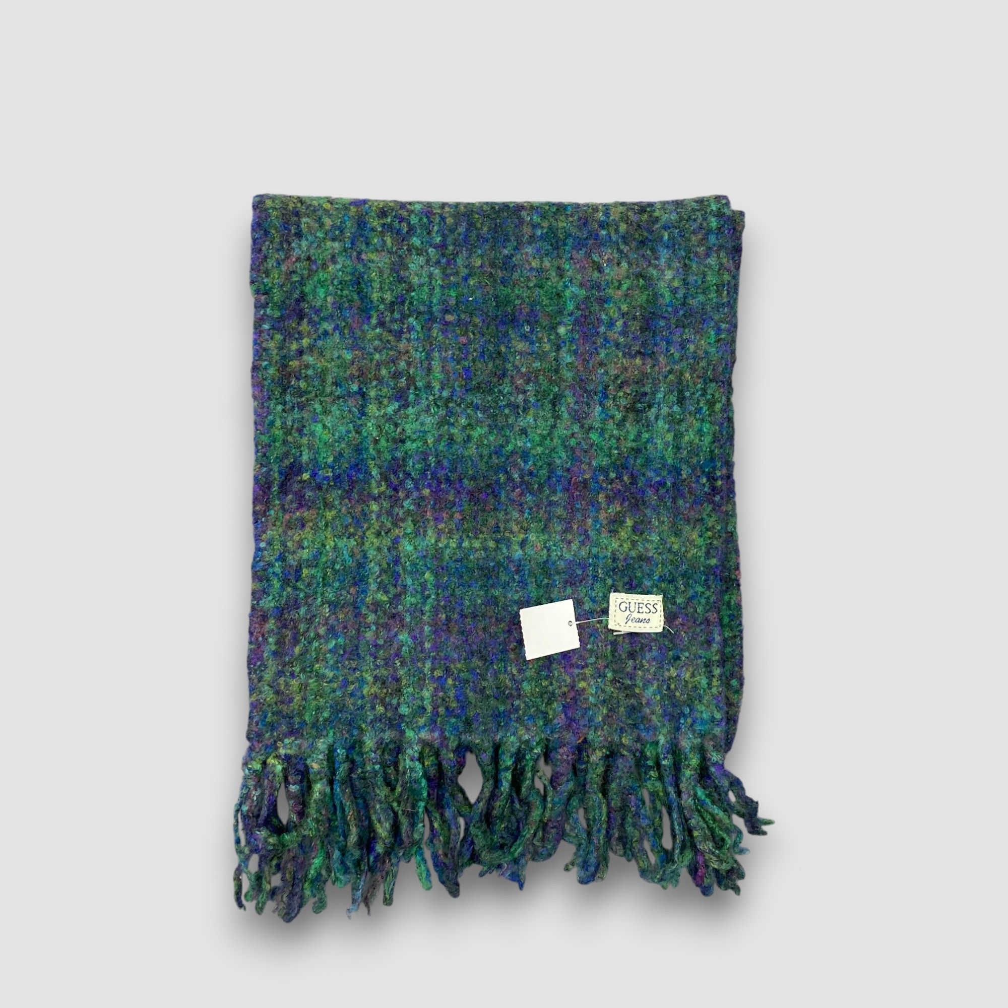 Guess Vintage Guess Jeans Scarf Muffler Wool Ribbed Knit Scarves Size ONE SIZE - 3 Thumbnail