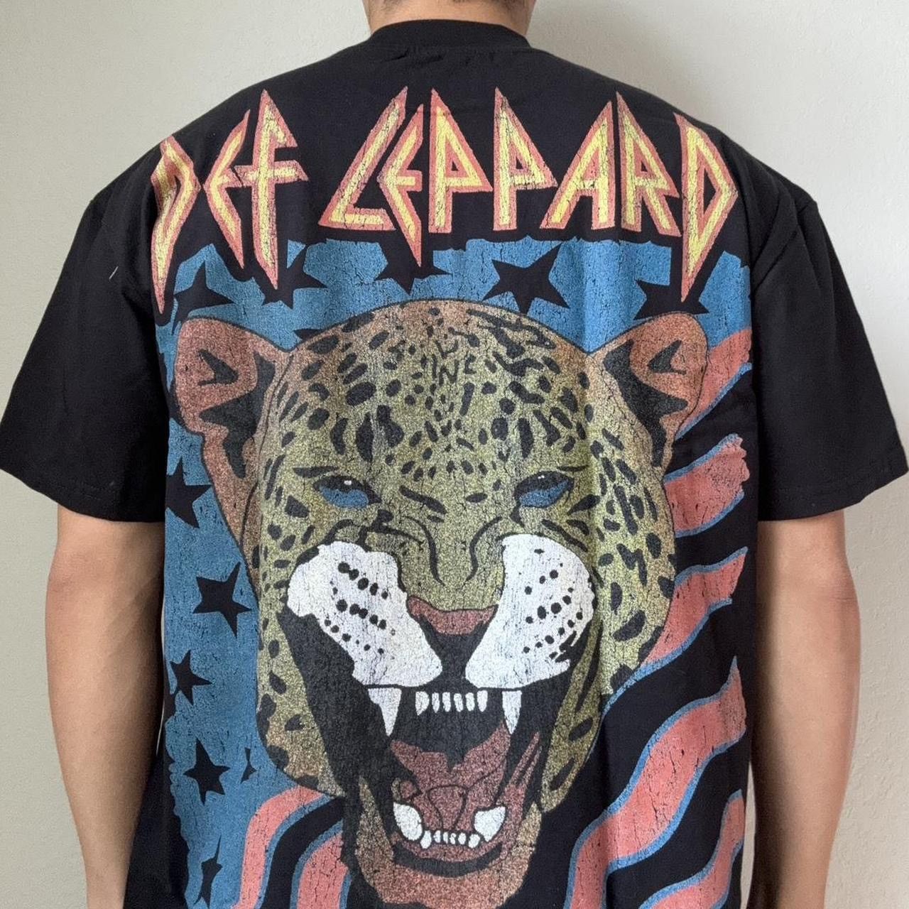 Band Tees × Def Leppard The Def Leppard All Over Print Band Graphics Black Tee Shirt Size US L / EU 52-54 / 3 - 1 Thumbnail