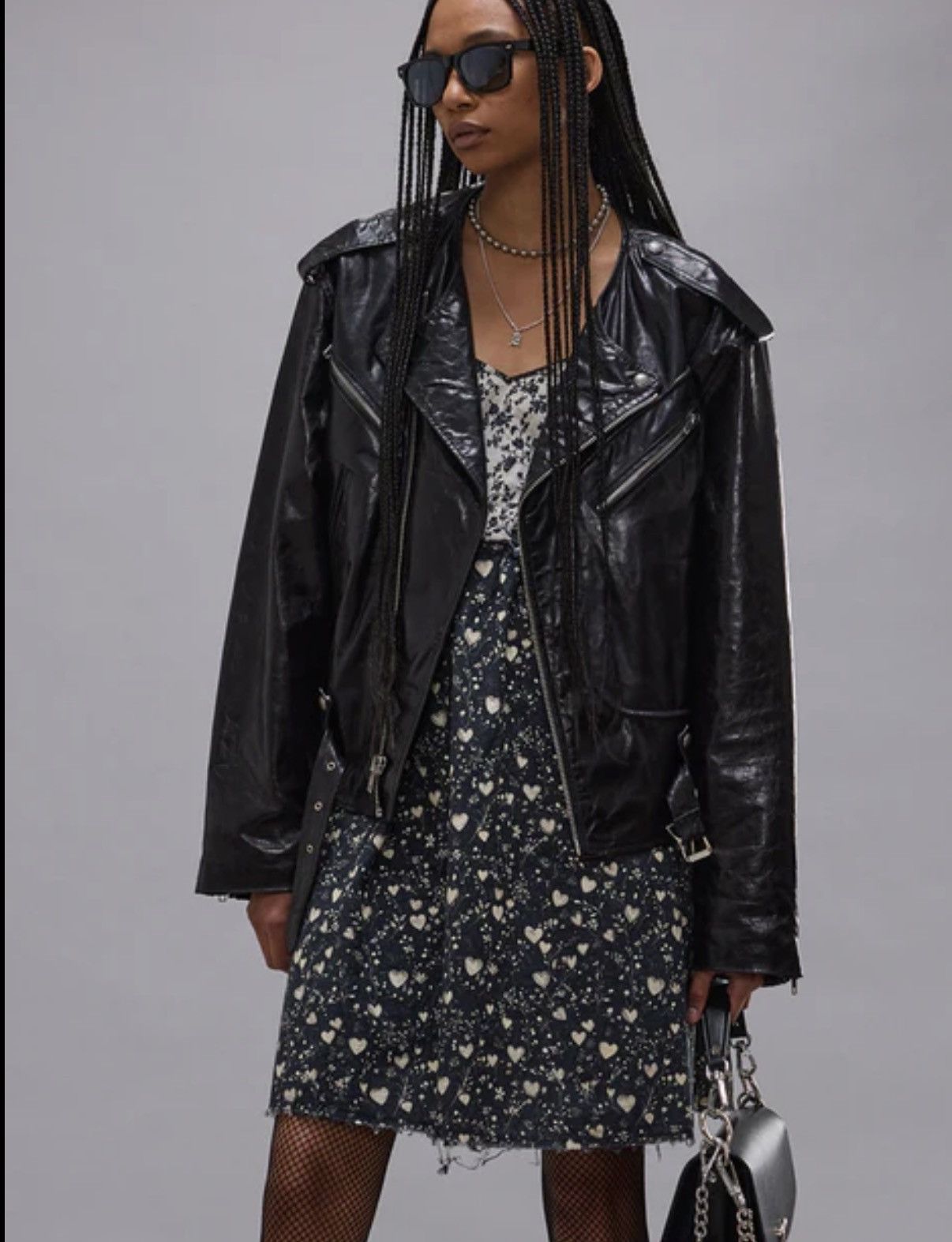 R13 R13 CREWNECK DISTRESSED LEATHER MOTO JACKET - NEW WITH TAGS Size M / US 6-8 / IT 42-44 - 1 Thumbnail