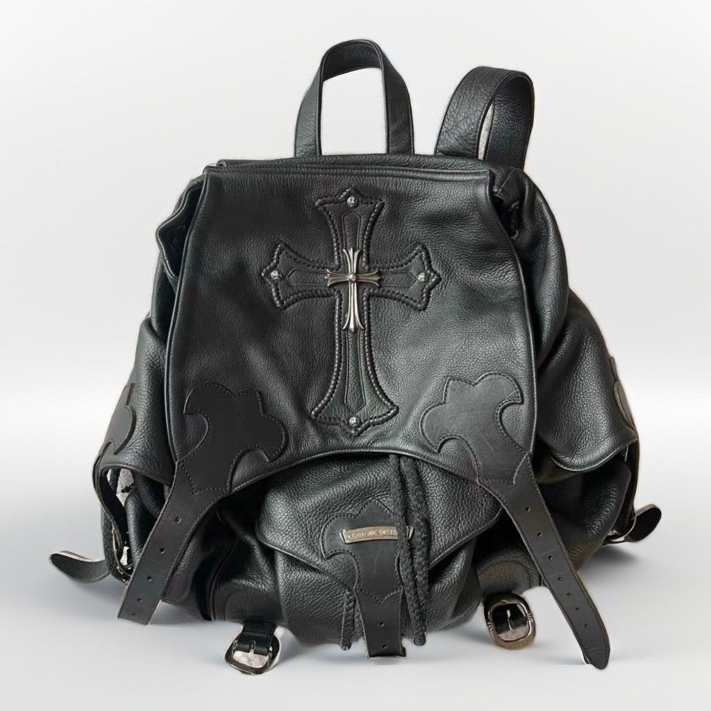 image of Chrome Hearts Flarenie Gunslinger Backpack in Black, Men's