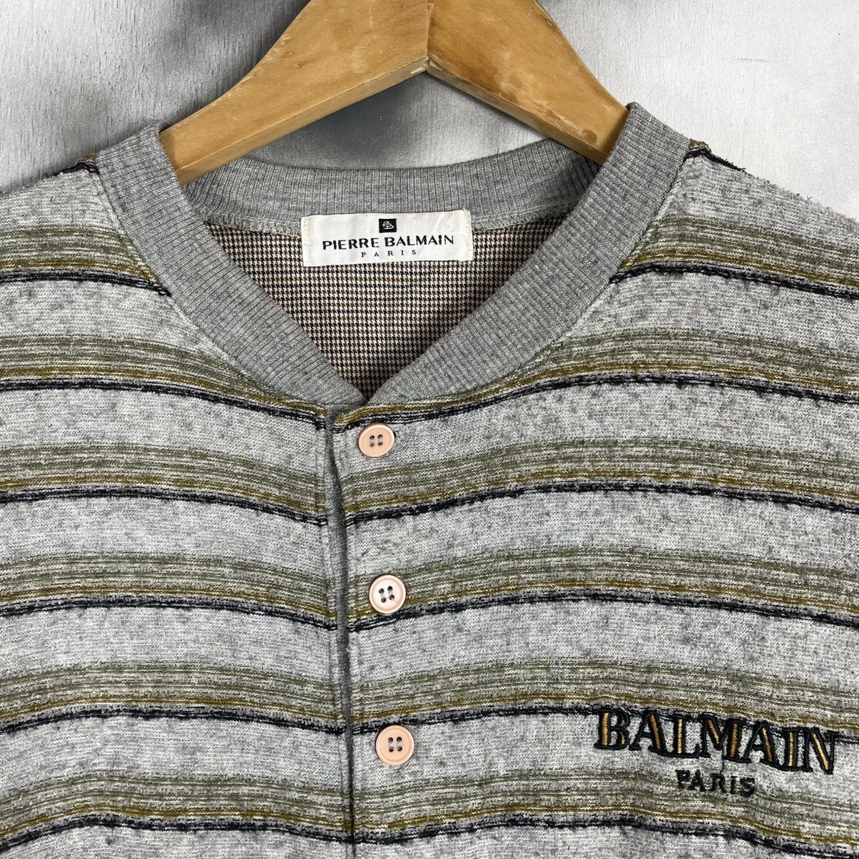 Designer × Pierre Balmain Pierre Balmain Paris Button up Sweatshirt Size US L / EU 52-54 / 3 - 5 Thumbnail
