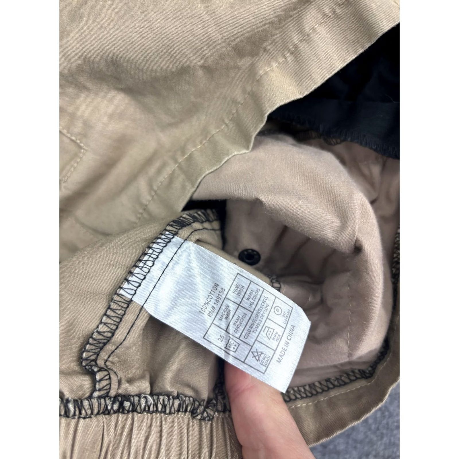Nomad NOMAD Hooded Jacket Mens Large Black Tan Cotton Windbreaker Zip Pockets Casual Size US L / EU 52-54 / 3 - 6 Thumbnail