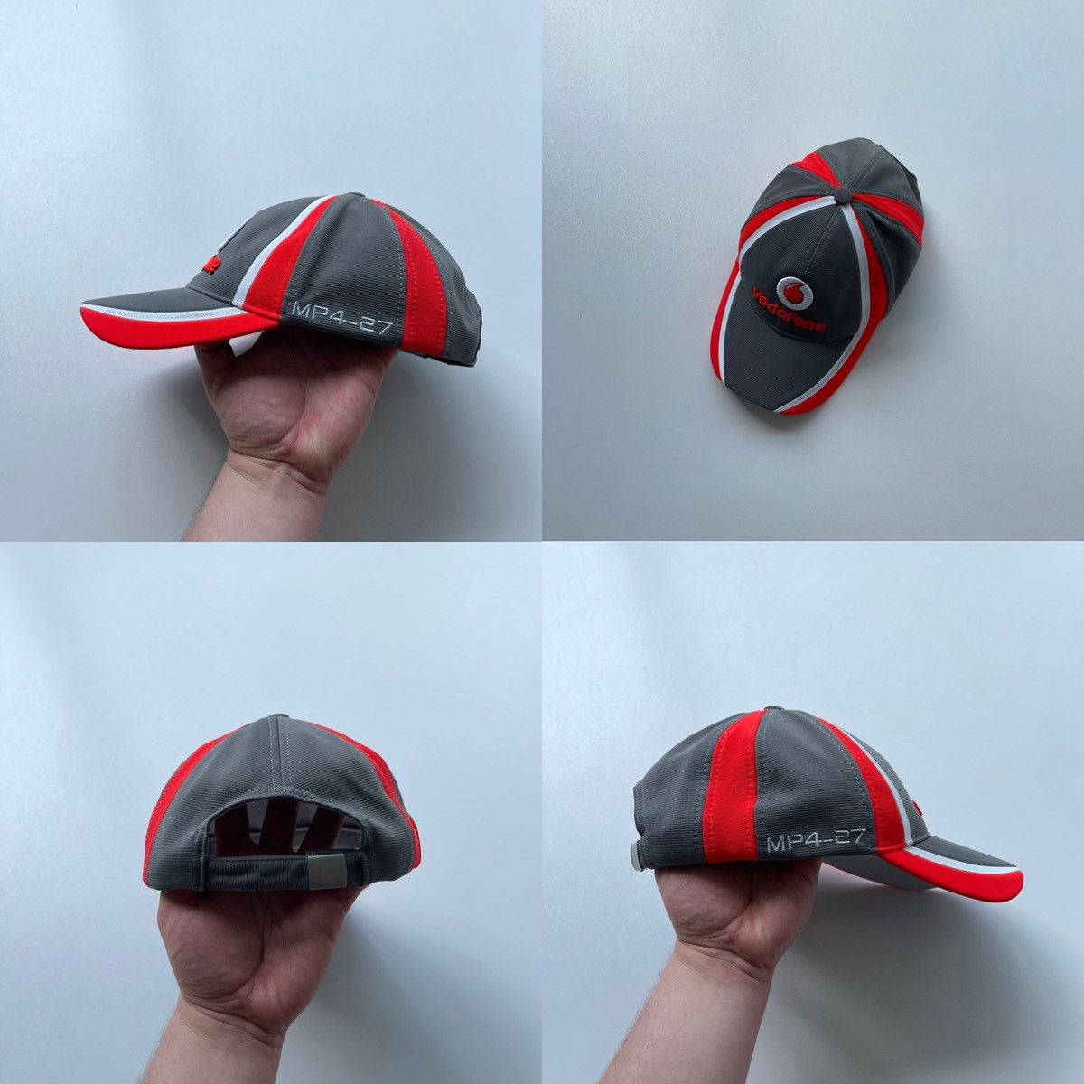 Formula 1 × Mercedes-Benz × Vintage Vodafone McLaren Mercedes MP4-27 Racer Limited Cap Vintage Size ONE SIZE - 4 Thumbnail