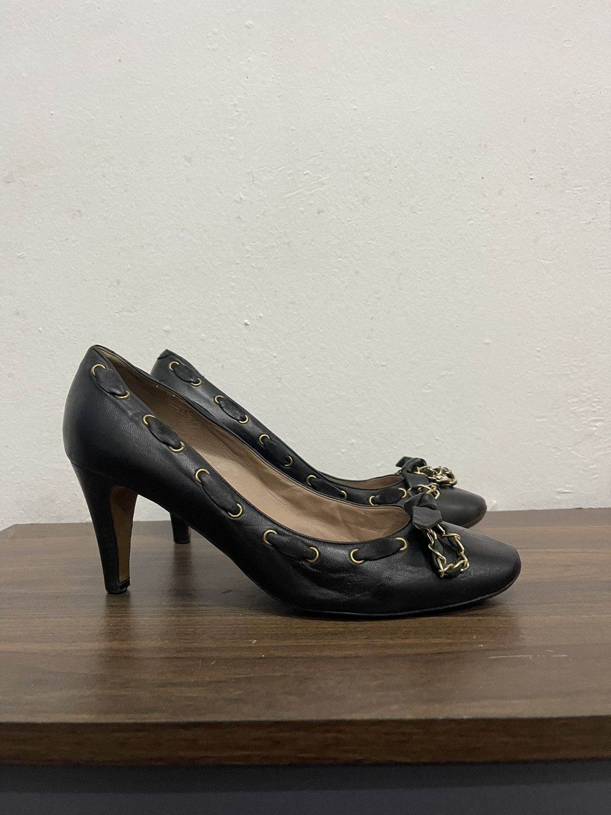 Chloe Black Leather Chloe Heels Size US 8.5 / IT 38.5 - 15 Thumbnail