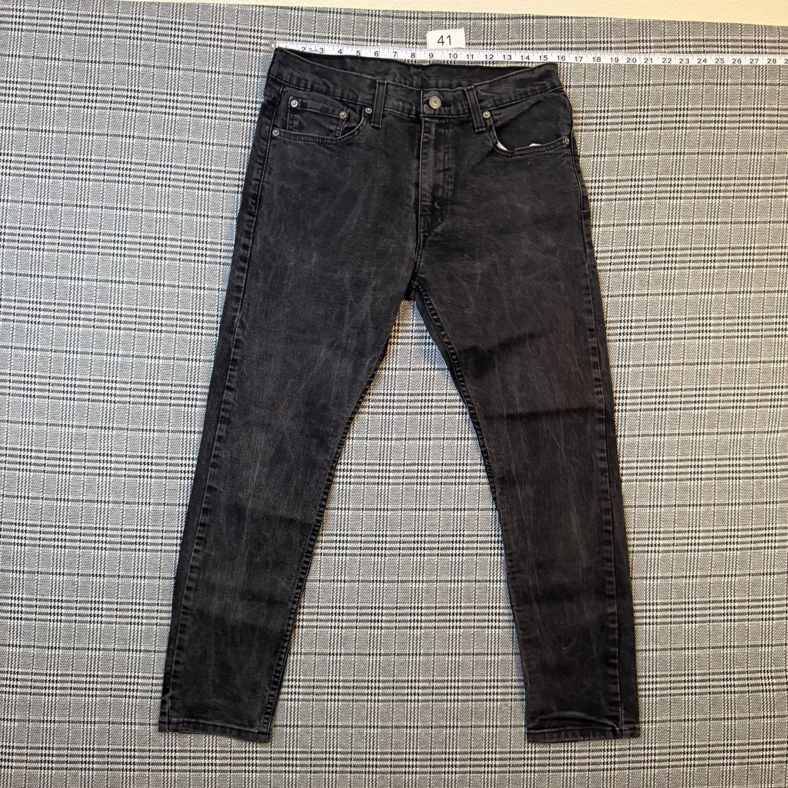 Levi's Levis 512 Men's Jeans Black Denim Slim Tapered Stretch 33x30 Size US 33 - 3 Thumbnail