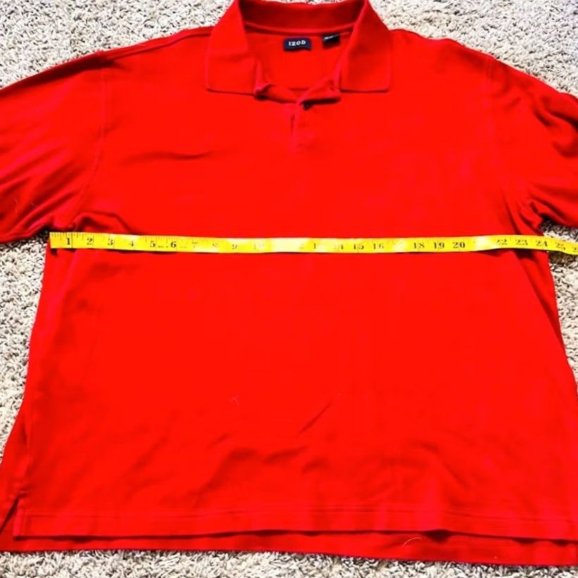 Izod IZOD Men's Polo Shirt Longsleeve XL Red Size US XL / EU 56 / 4 - 2 Thumbnail