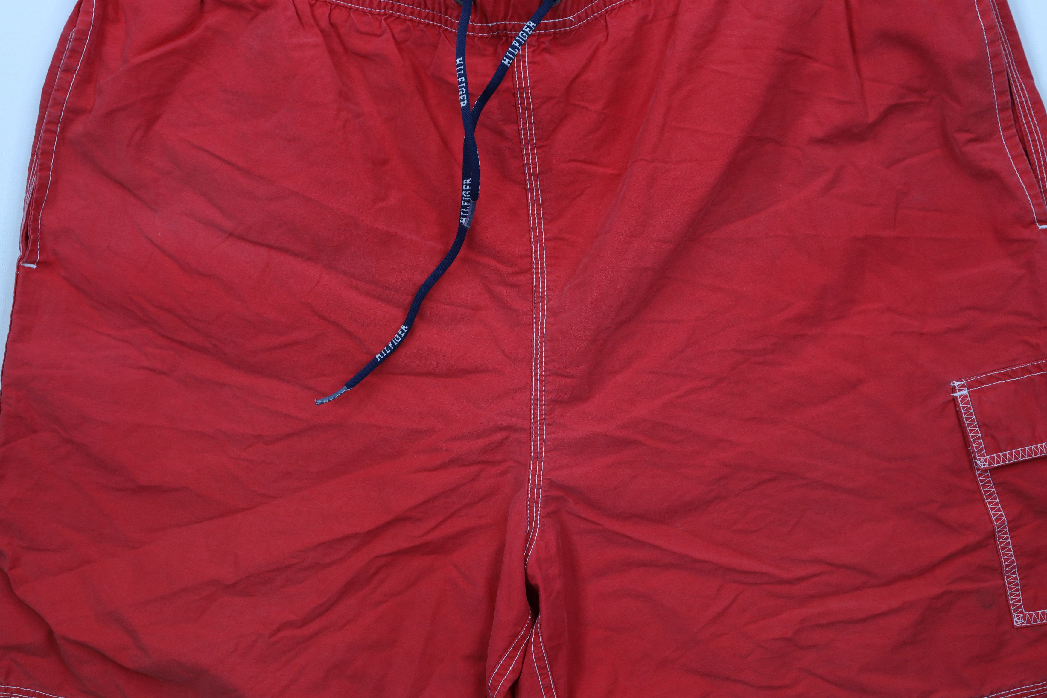 Tommy Hilfiger × Vintage Vintage 90s Tommy Hilfiger Big Logo Lined Shorts Swim Trunks Size US 36 / EU 52 - 3 Thumbnail