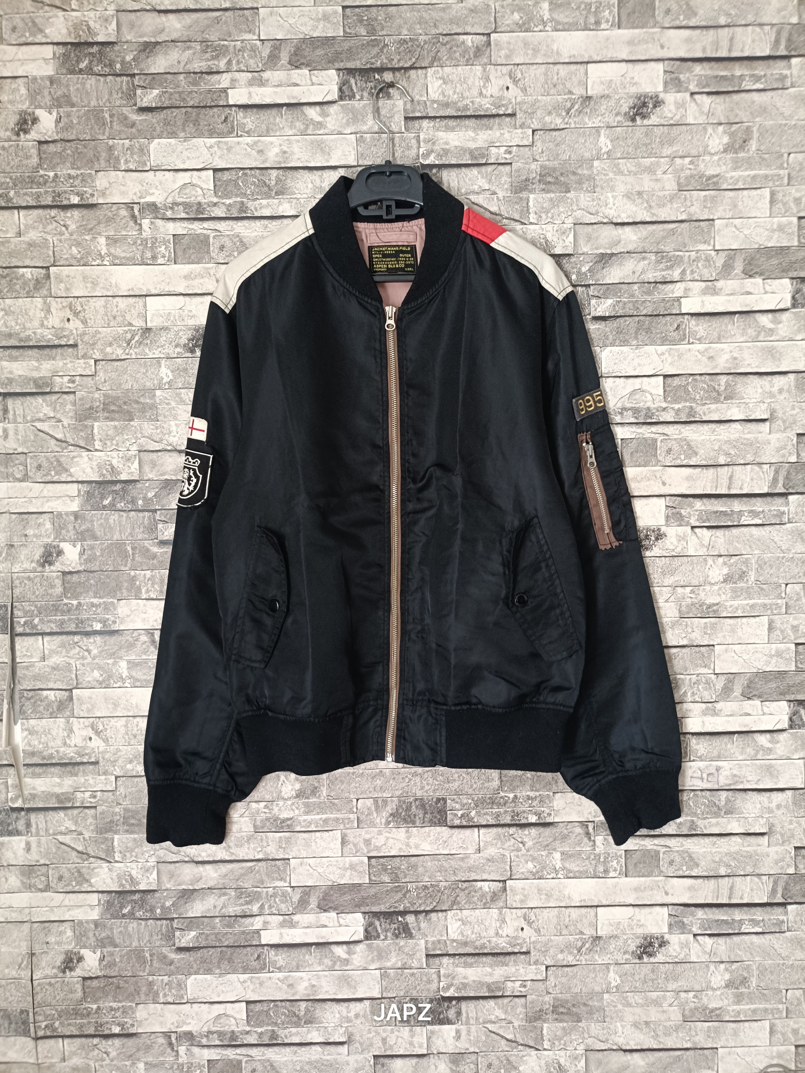 Aspesi Vintage aspesi blu bomber jacket 90s military inspired Size US L / EU 52-54 / 3 - 4 Thumbnail