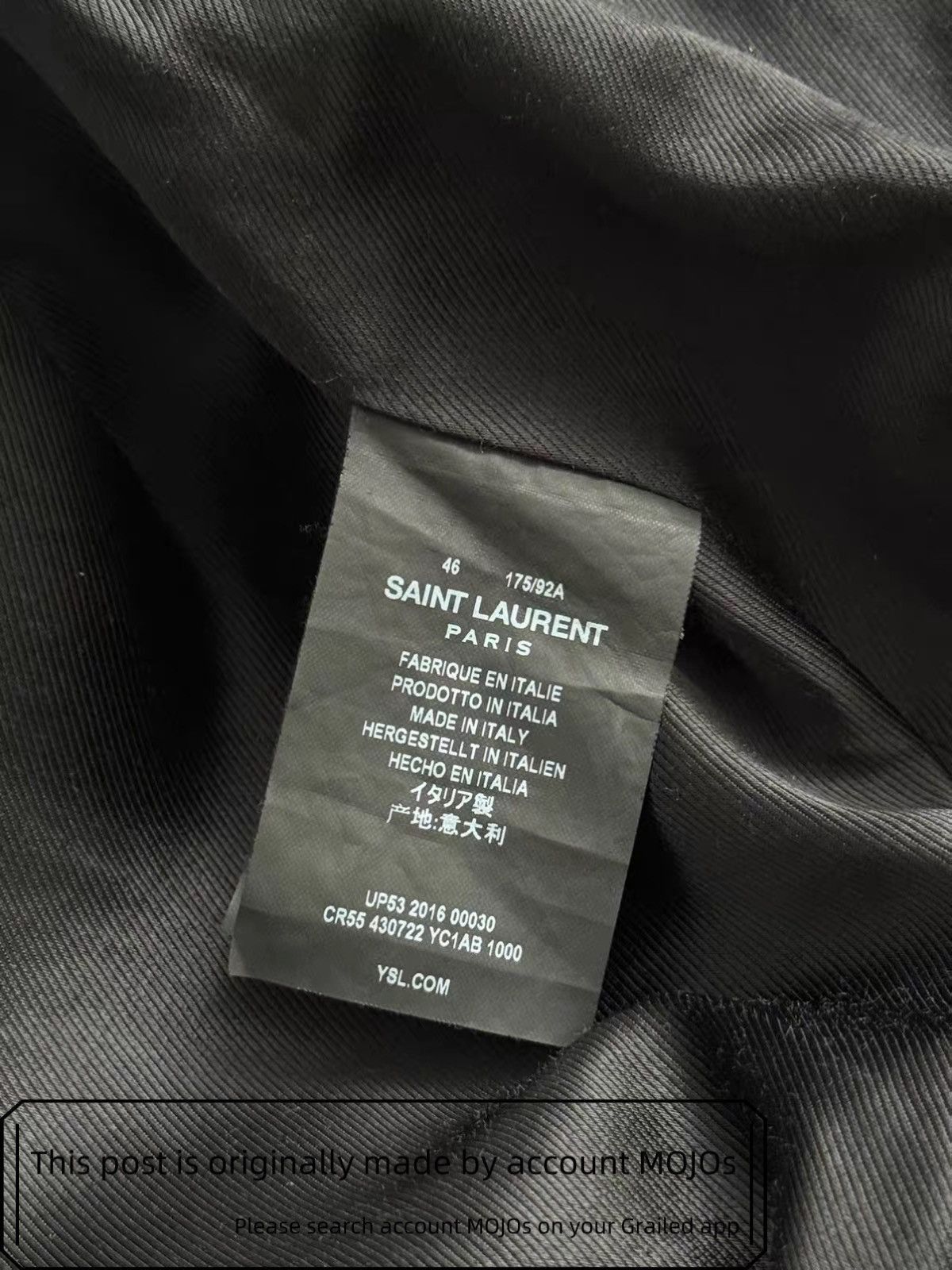 Saint Laurent Paris Sz 46 Saint Laurent Paris 16AW Multi Zip Moto Leather Jacket Size US S / EU 44-46 / 1 - 7 Thumbnail