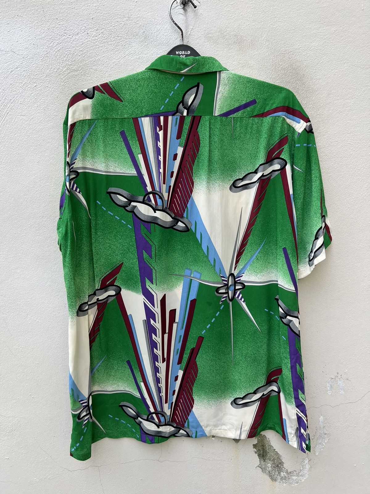 Vintage Vintage 90s Jun Saito Grass Men 100% Rayon Hawaiian Shirt Size US L / EU 52-54 / 3 - 15 Thumbnail