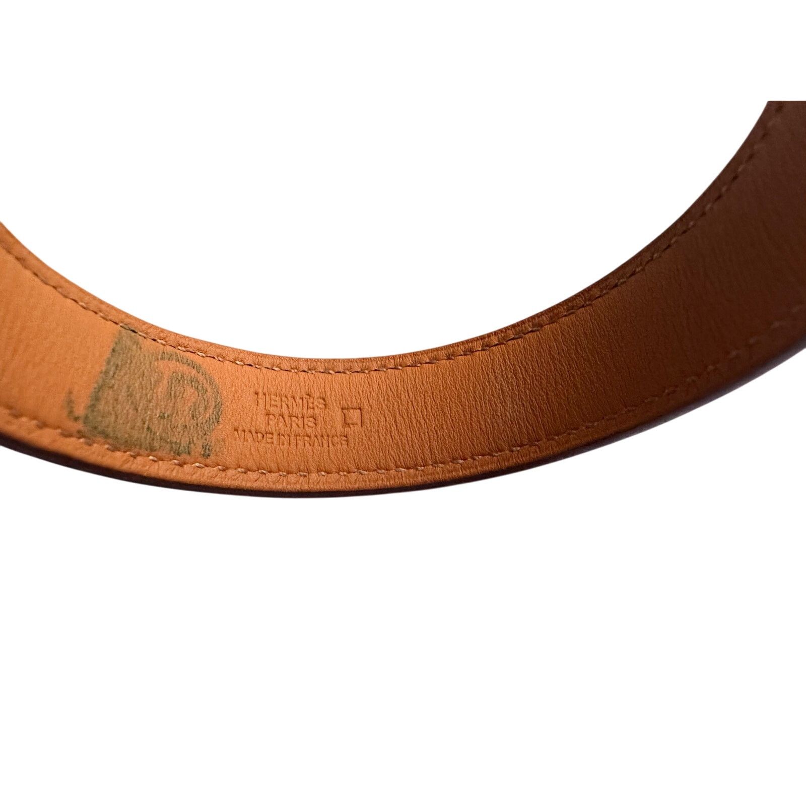 Hermes Hermes Red Croc Embossed Leather Bangle Bracelet Size ONE SIZE - 13 Thumbnail