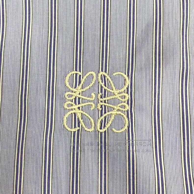 Loewe Loewe size 39 Blue and White Striped Logo Embroidered Colla Size US XXS / EU 40 - 5 Thumbnail