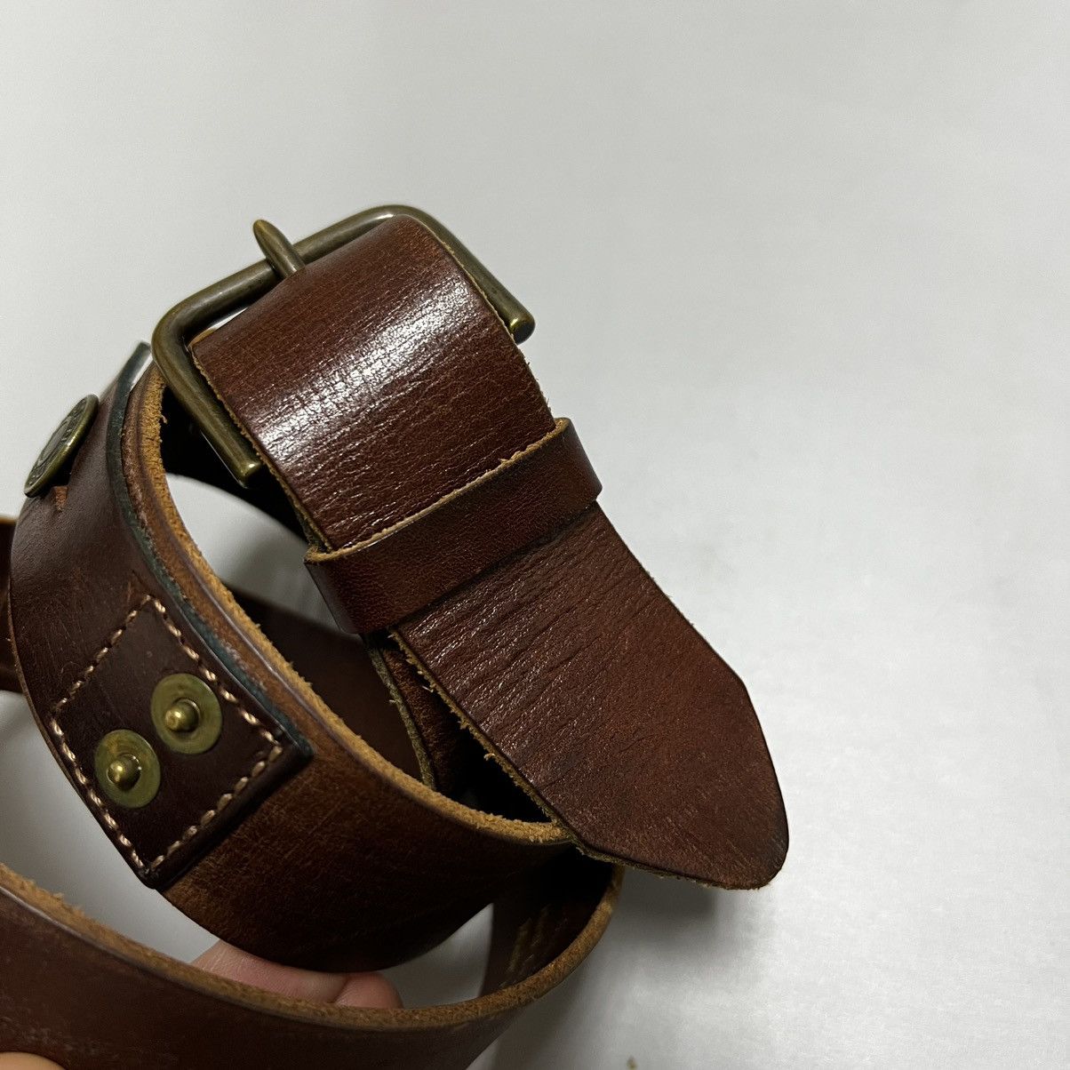 Dries Van Noten Dries Van Noten Leather Belt adorned with buttons Size 32 - 12 Thumbnail