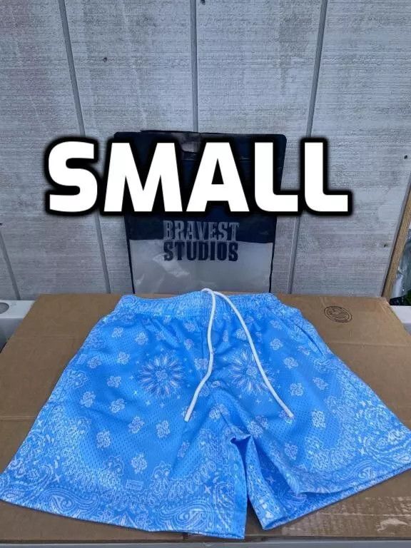 Bravest Studios ⚡Bravest Studios Light Blue Paisley Shorts S Small NEW⚡️ Size US 29 - 1 Thumbnail