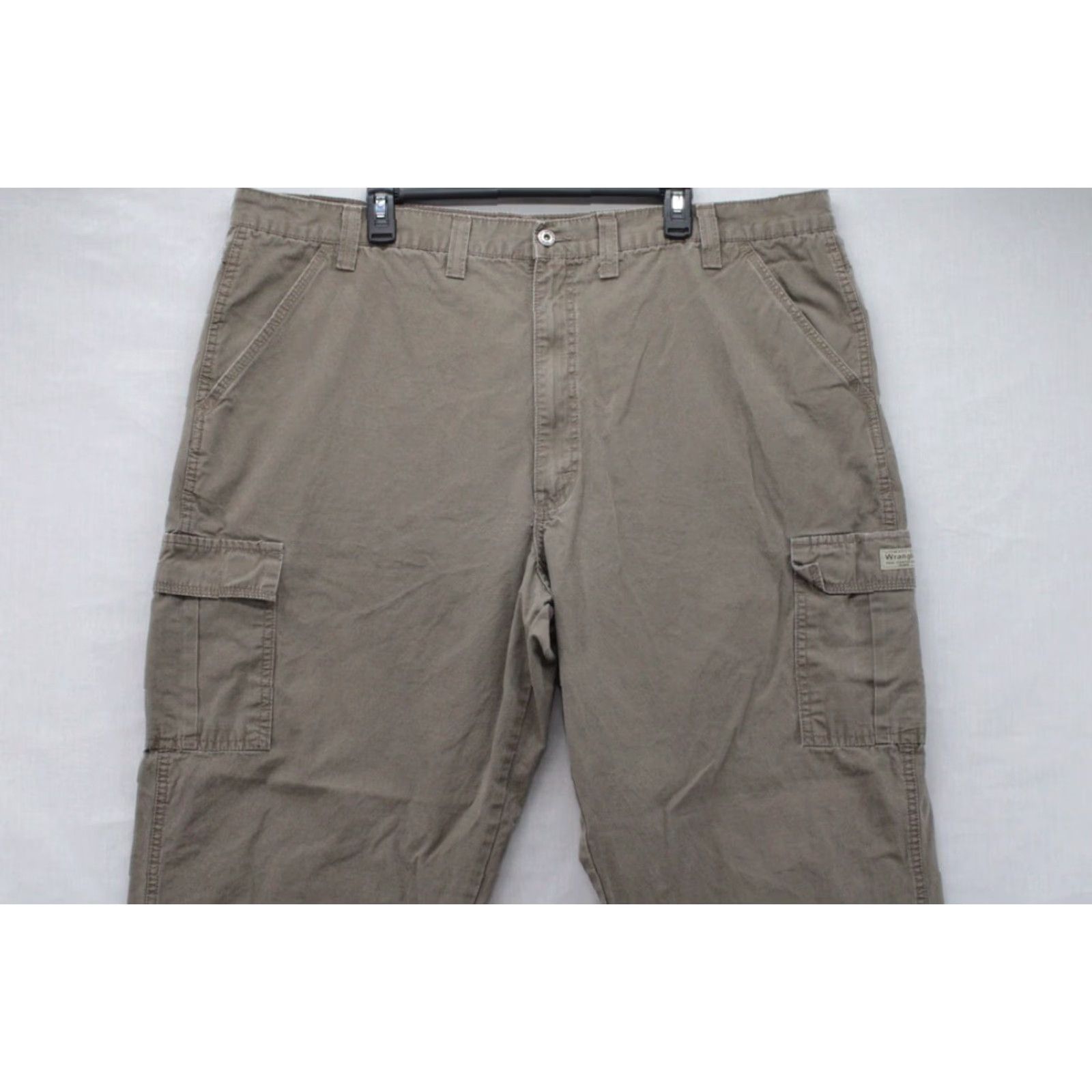 Wrangler VINTAGE Wranglers Baggy Cargo Pants Men's 44 Light Brown Ripstop Cotton Workwear cargo pants Mens 44 Brown 90s Grunge Work Wear Pants Mens Size US 44 / EU 60 - 2 Thumbnail