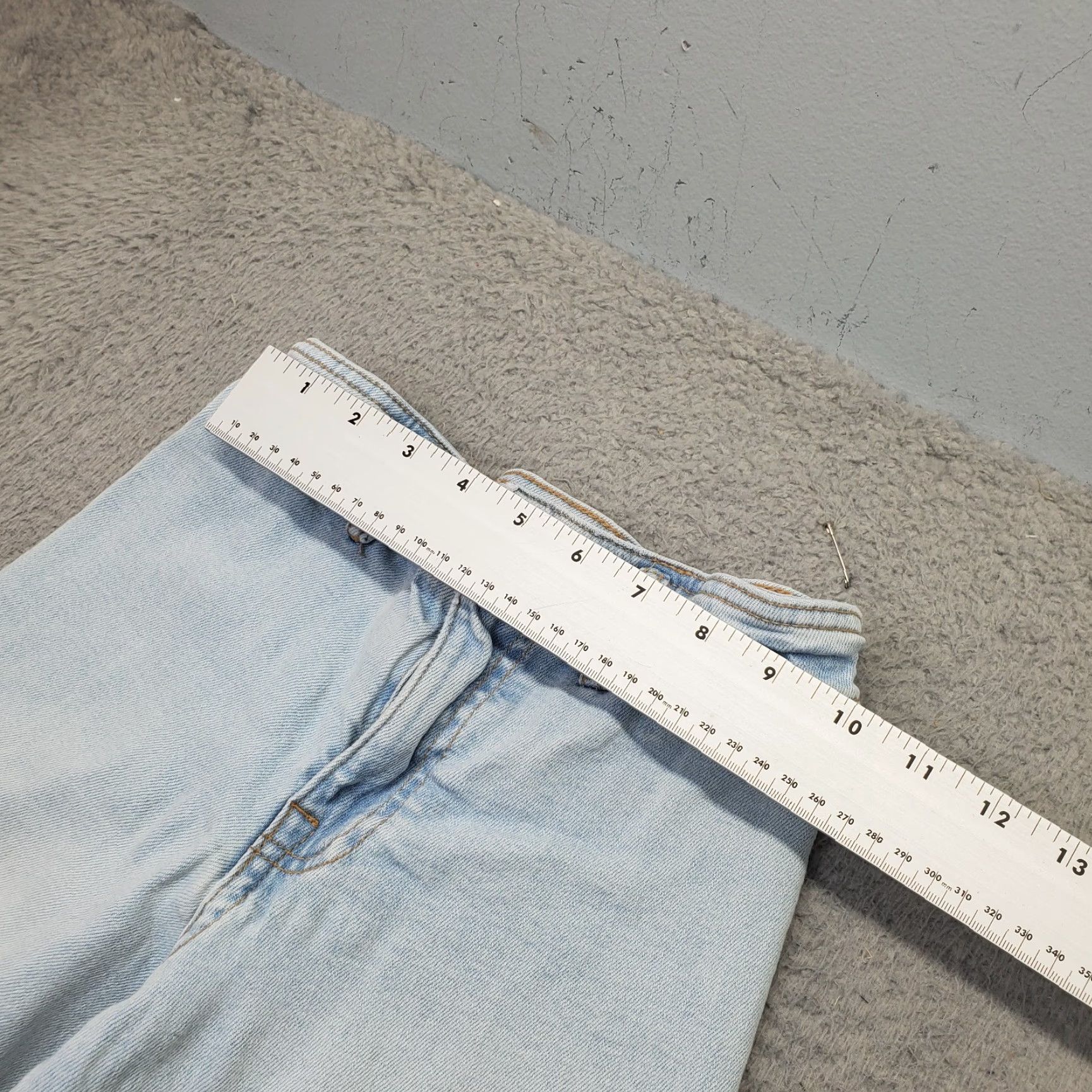 Zara Zara Jeans Womens 9 Blue Denim High Rise Adjustable Waist Frayed Hem Wide Leg Shirt? Size 30" / US 8 / IT 44 - 4 Thumbnail