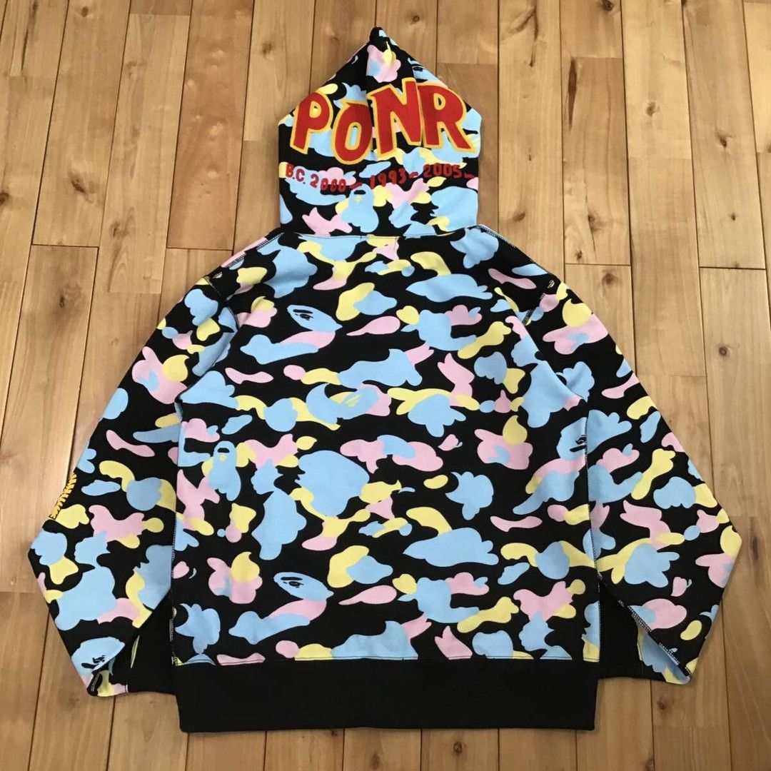 Bape BAPE Multi camo Shark full zip hoodie cotton candy camo APE Size US M / EU 48-50 / 2 - 2 Thumbnail