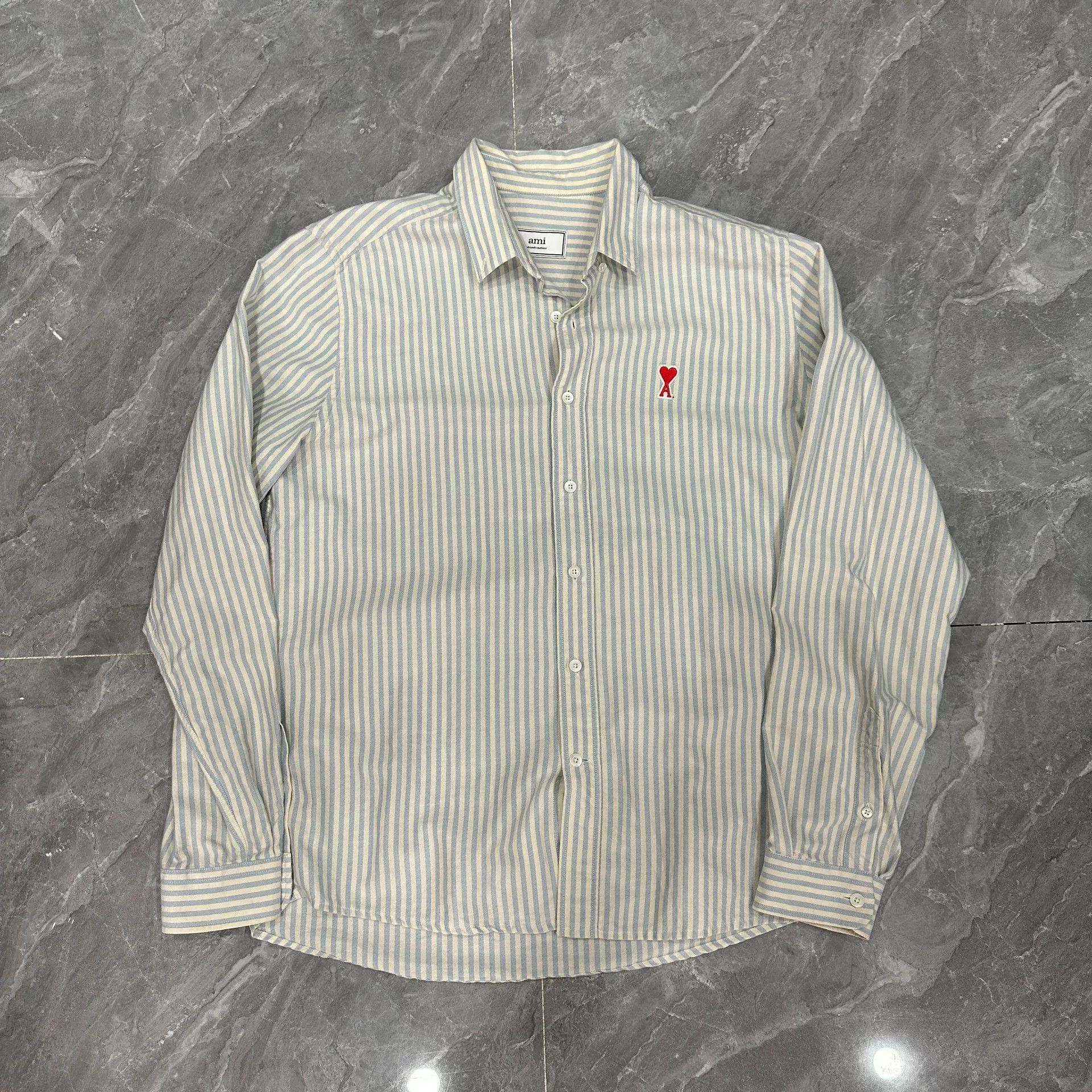 AMI AMI Long Sleeve Heart Embroidery Shirt Size US XS / EU 42 / 0 - 1 Thumbnail