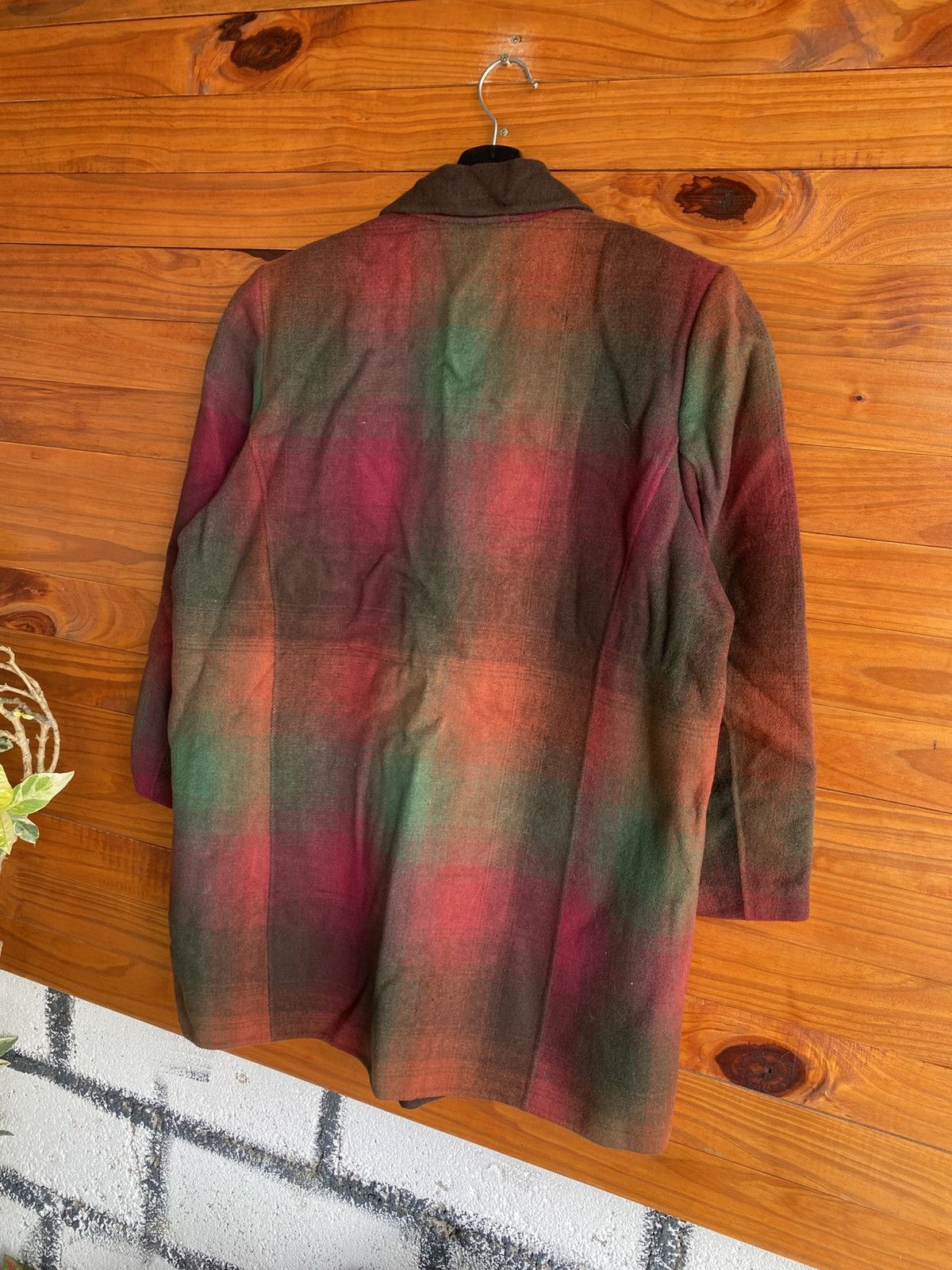 Japanese Brand Vintage St. AJMELDA Elegant Design Plaid Wool Coat Japanese Size L / US 10 / IT 46 - 12 Thumbnail