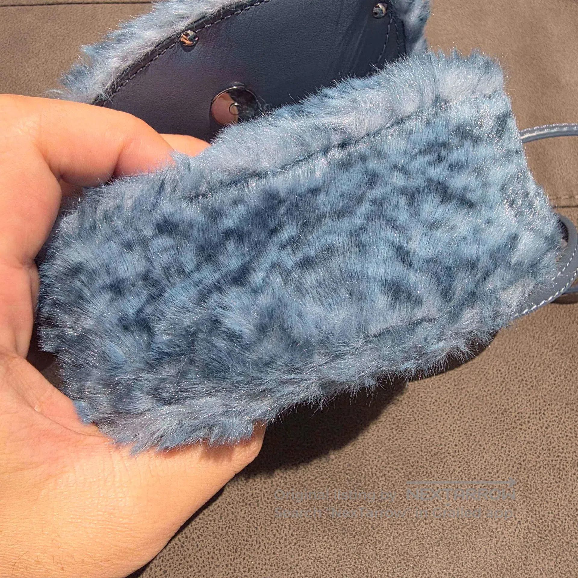 Diesel Diesel 1dr Water Blue Velvet Mini DingDang Bag Size ONE SIZE - 4 Thumbnail