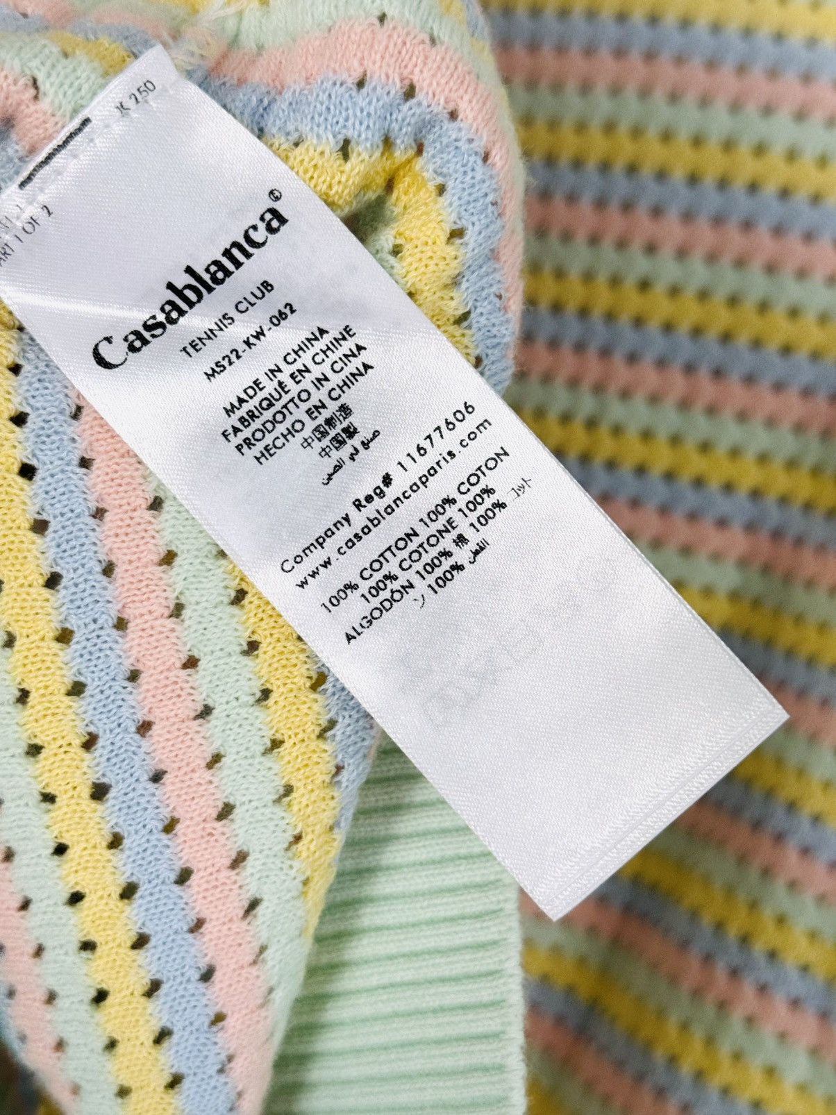Casablanca Casablanca grandpa knit polo XL mint pastel pearl buttons Size US XL / EU 56 / 4 - 4 Thumbnail