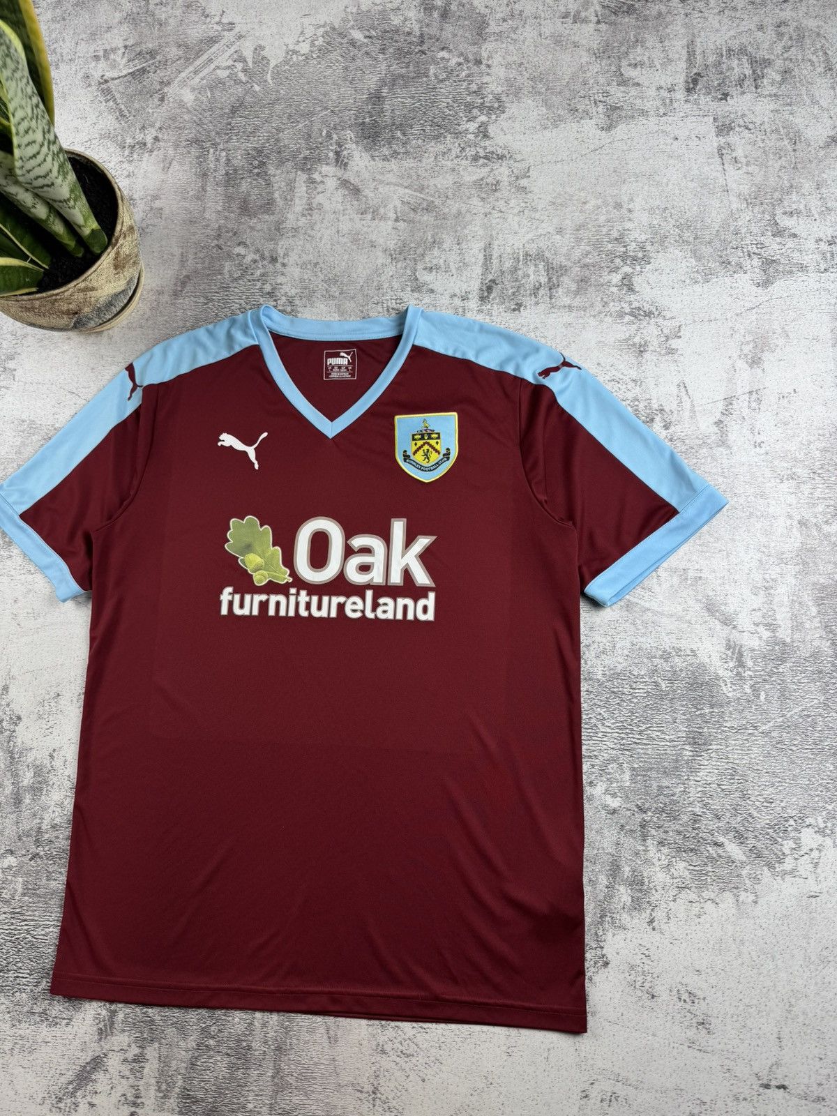 Puma Burnley 2015 2016 Home Men’s Large Size Puma Soccer Football Kit T Shirt Jersey Size US L / EU 52-54 / 3 - 3 Thumbnail