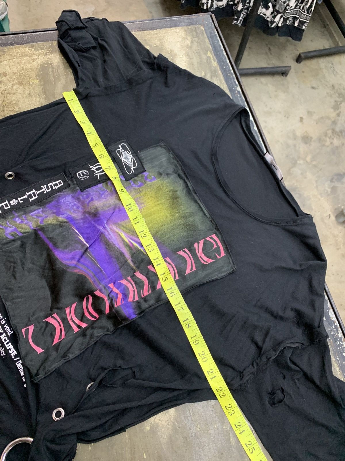 Designer × Diesel distressed diesel tees black ring Size L / US 10 / IT 46 - 13 Thumbnail