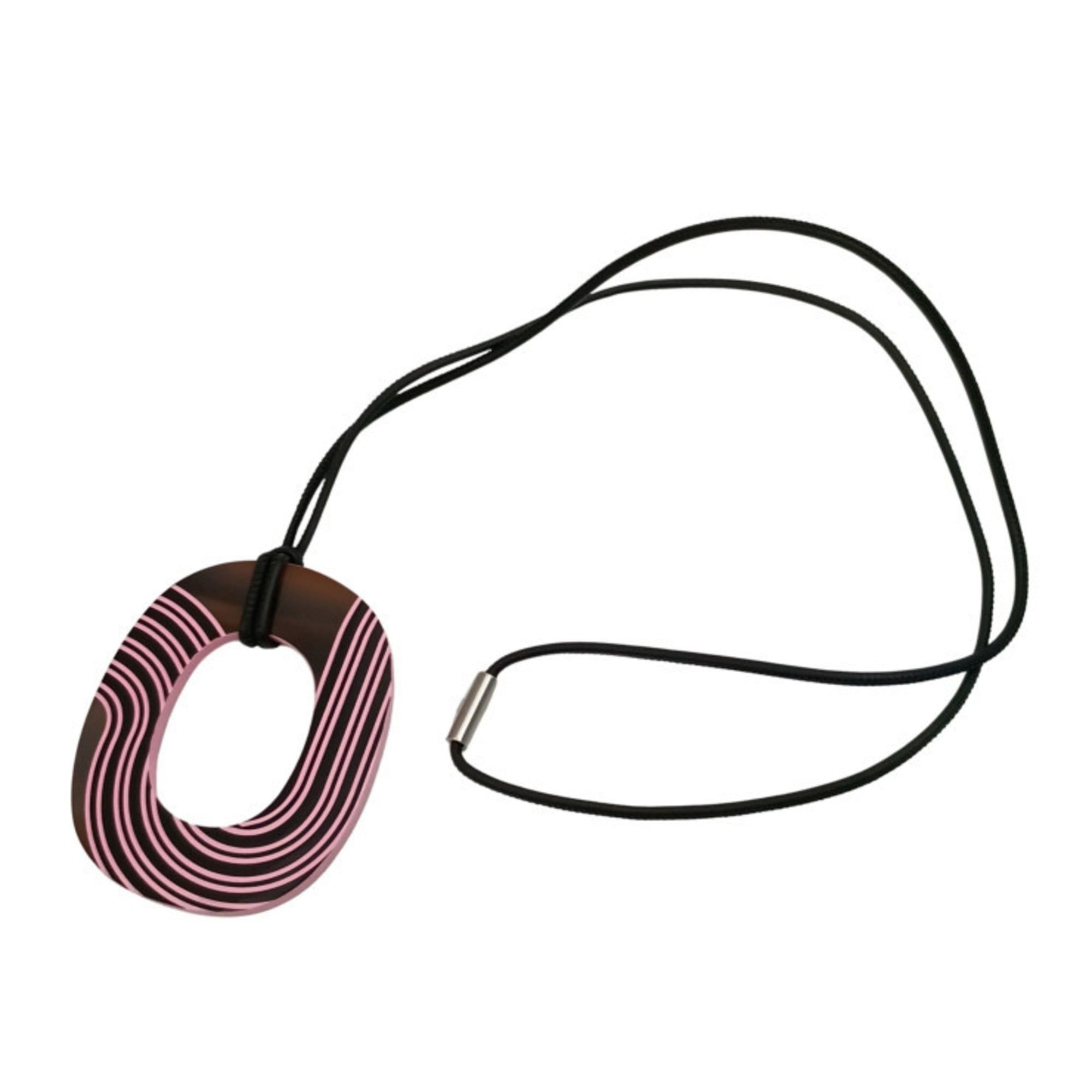 Hermes HERMES Ism POP PM Pendant Necklace in Brown and Pink Lacquer Wood for Women Size ONE SIZE - 1 Thumbnail
