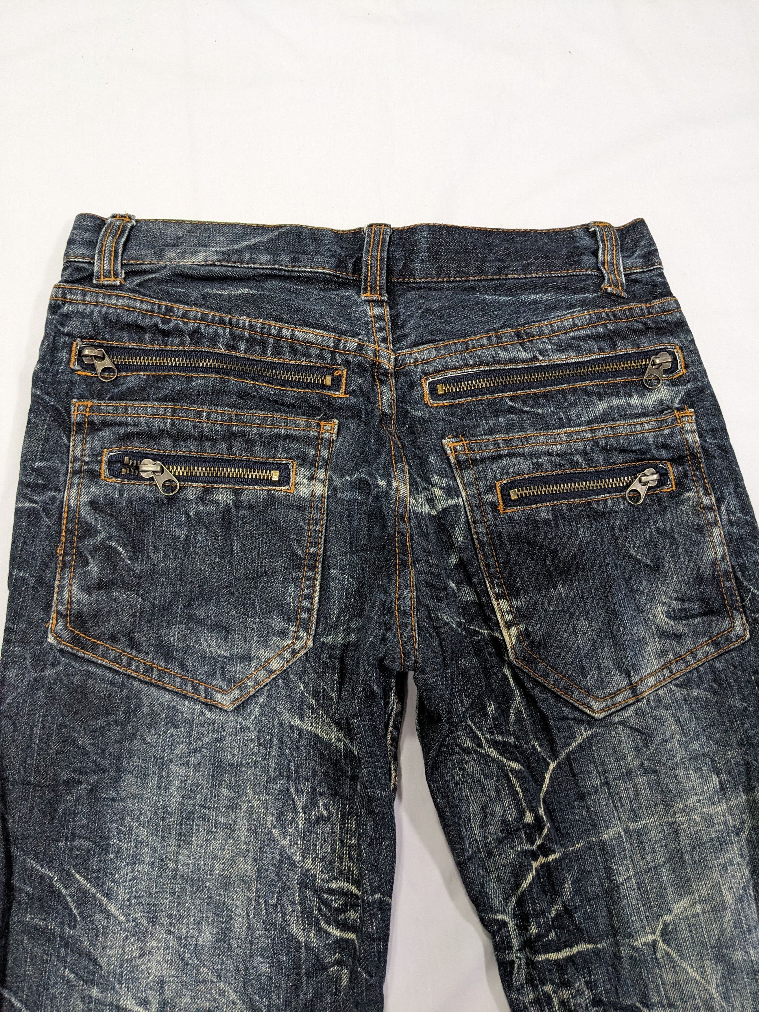 If Six Was Nine × Japanese Brand Unbrand Crazy Faded Pattern Washed Crease Denim Pants Size US 34 / EU 50 - 11 Thumbnail