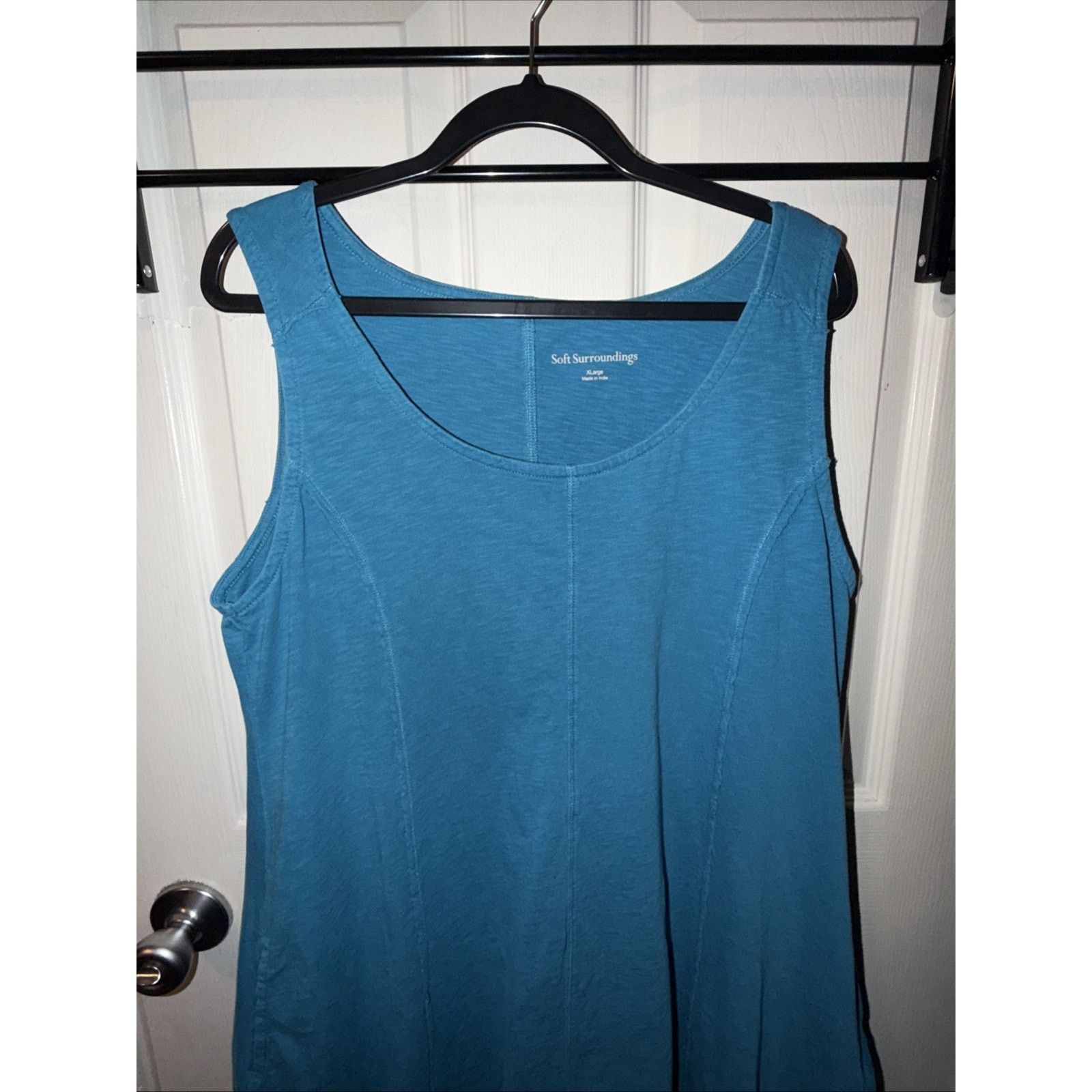 Soft Surroundings Soft Surroundings Women Teal Blue XL Maxi Dress Pockets Size XL / US 12-14 / IT 48-50 - 6 Thumbnail