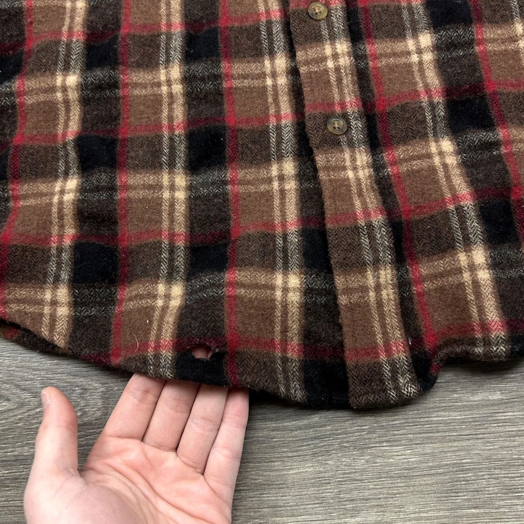 Vintage VINTAGE Woolrich Flannel Shirt Mens M Brown Red Plaid Button Up Wool 90s Size US M / EU 48-50 / 2 - 6 Thumbnail