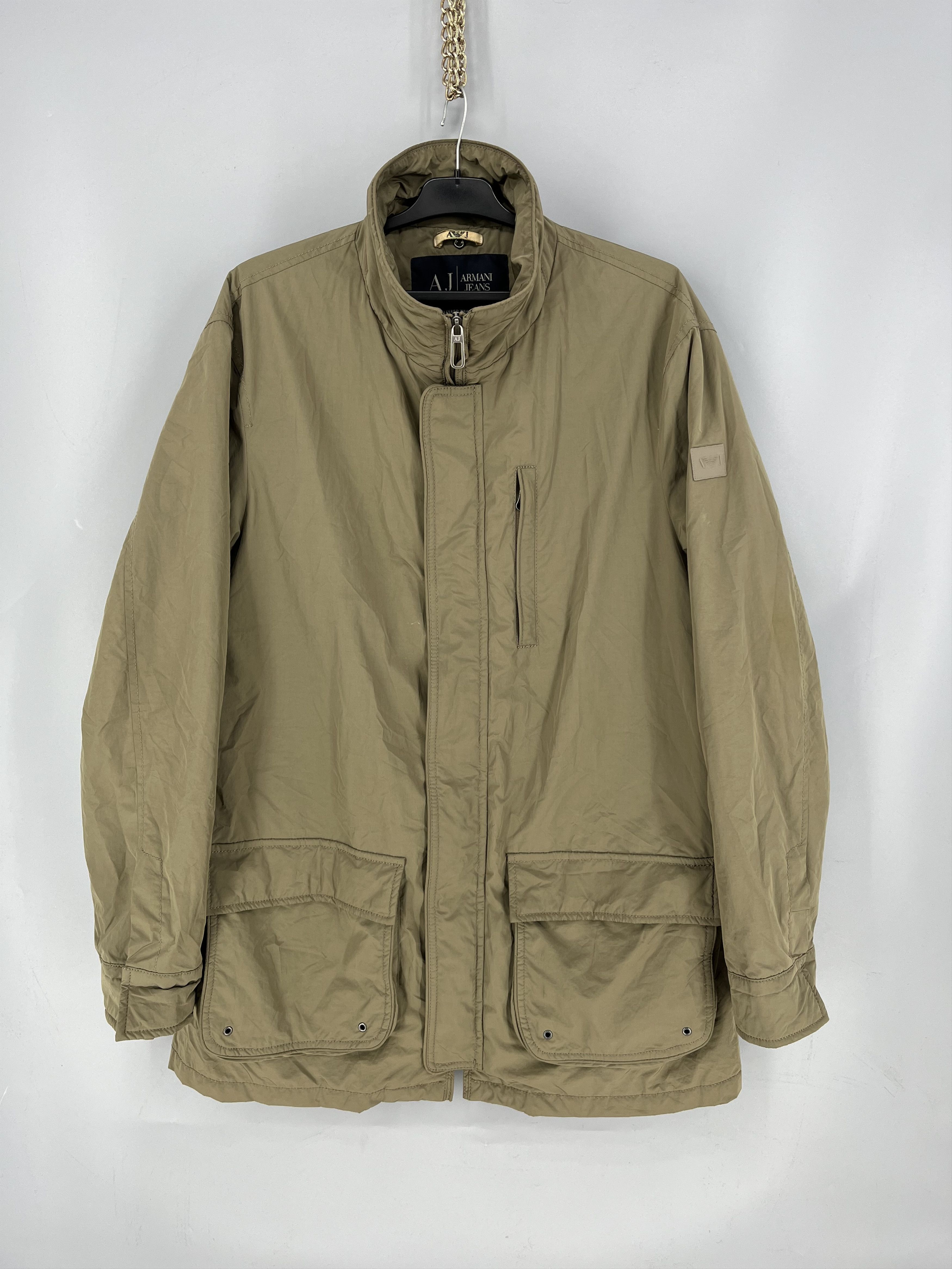 Armani Vintage Armani Jeans Khaki Nylon Parka Jacket Coat EU56 Size US XXL / EU 58 / 5 - 1 Thumbnail
