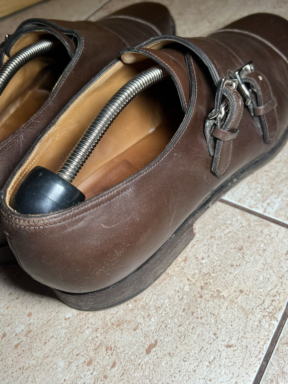 John Lobb Vintage JOHN LOBB William Brown Double Leather Monk Straps Size US 11 / EU 44 - 11 Thumbnail
