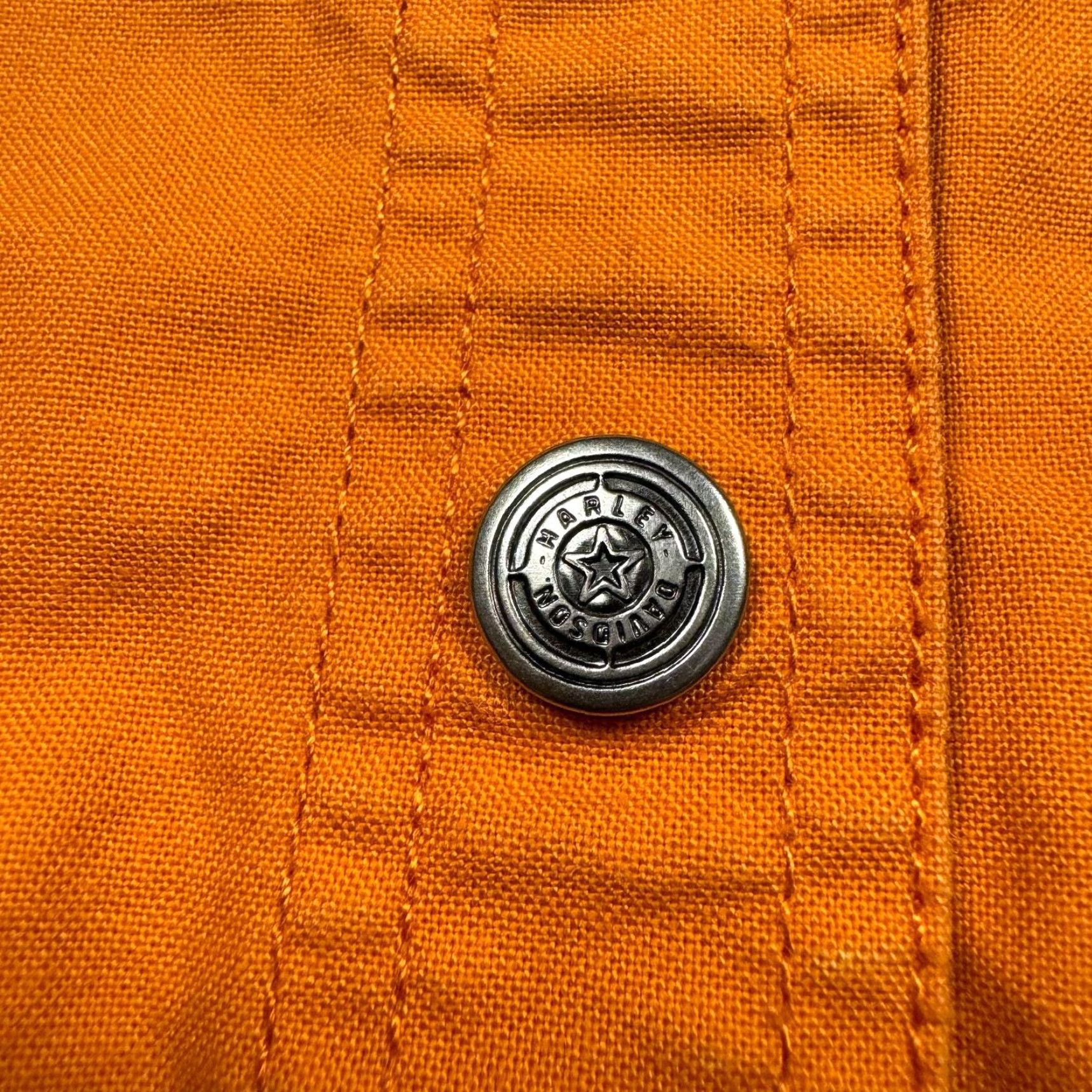 Harley Davidson VINTAGE Harley Davidson Button-Up Vest Orange Black Embroidered Biker Mens M Size US M / EU 48-50 / 2 - 5 Thumbnail