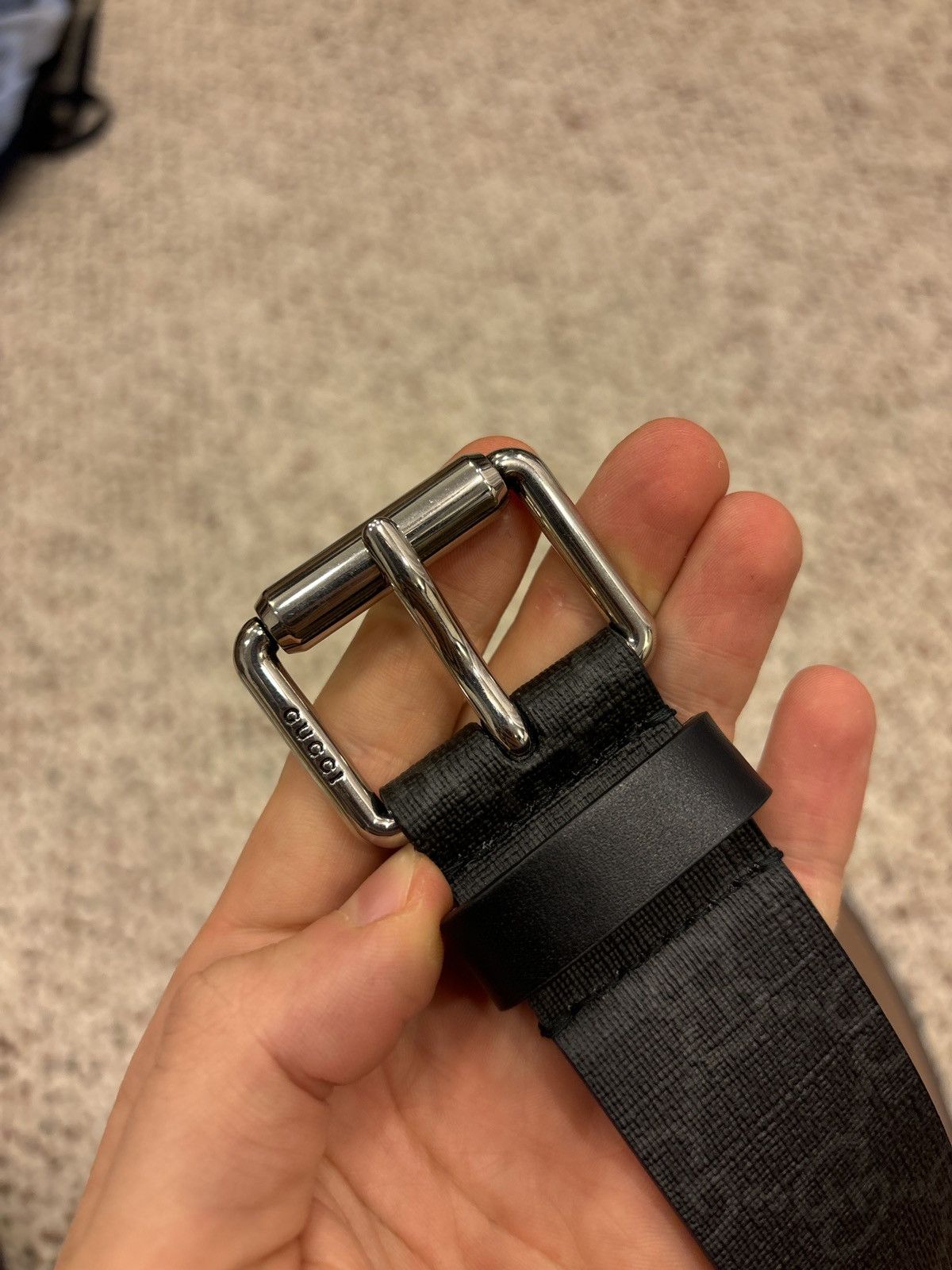 Gucci Gucci Black GG Supreme King Snake Belt Size 32 - 5 Thumbnail