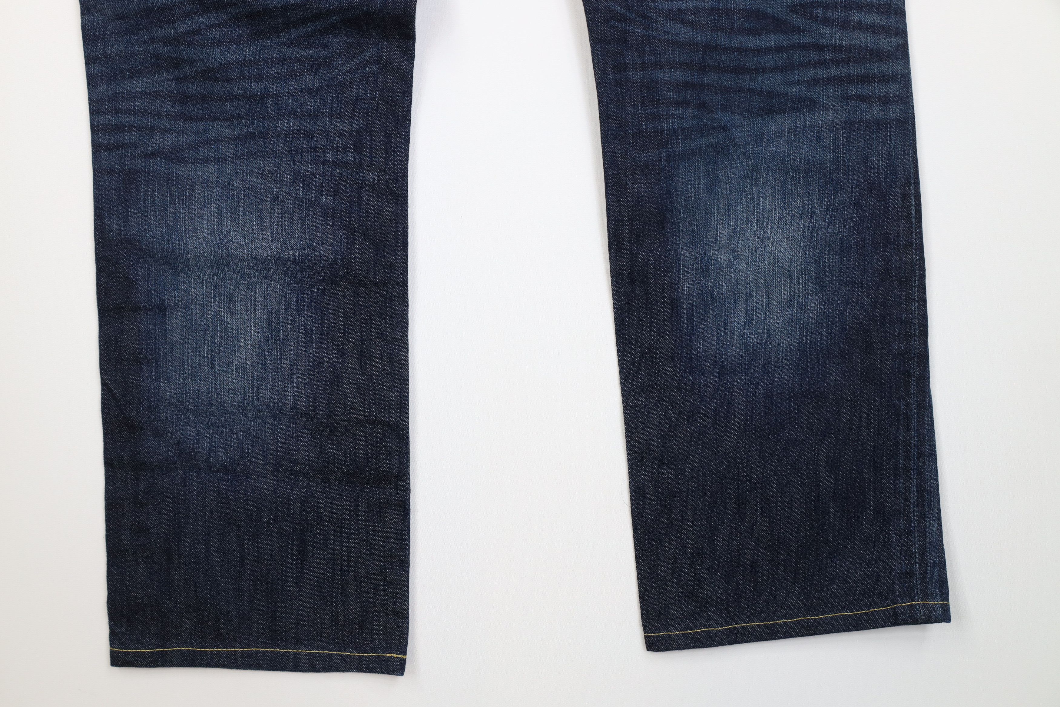 Express Express Rocco Slim Fit Straight Leg Denim Jeans Blue Cotton Size US 33 - 11 Thumbnail