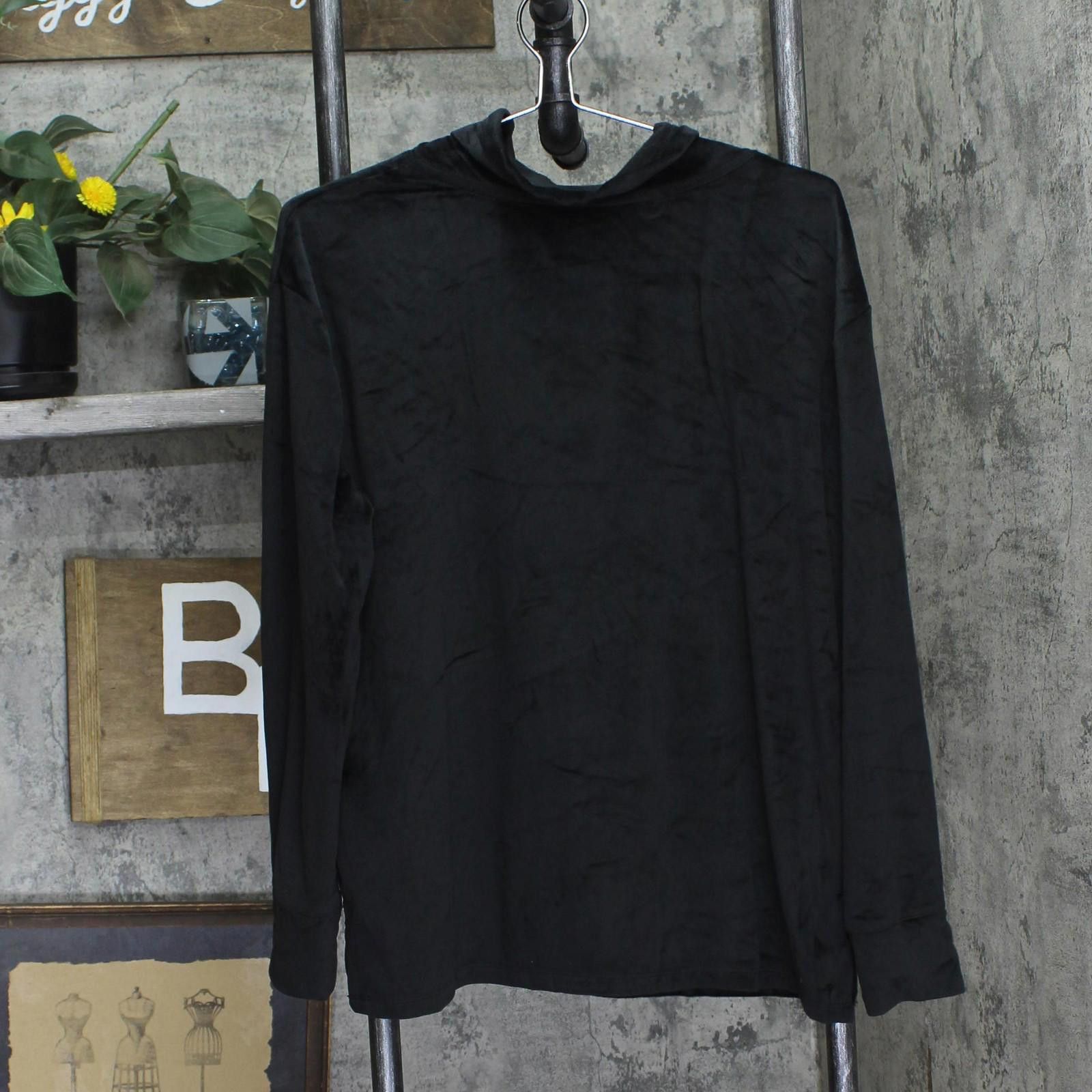 Other New Roudelain Hooded Velvet Lounge Top Ejje564m Black L Size L / US 10 / IT 46 - 2 Thumbnail