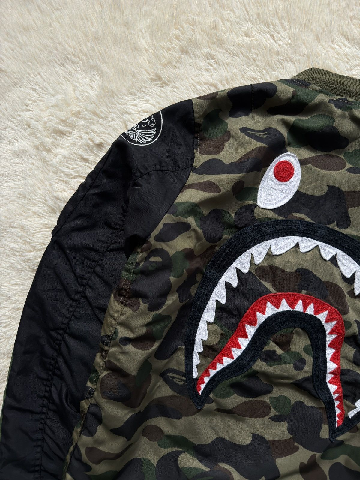 Bape Bape First Camo MA1 Shark bomber jacket M Size US M / EU 48-50 / 2 - 9 Thumbnail