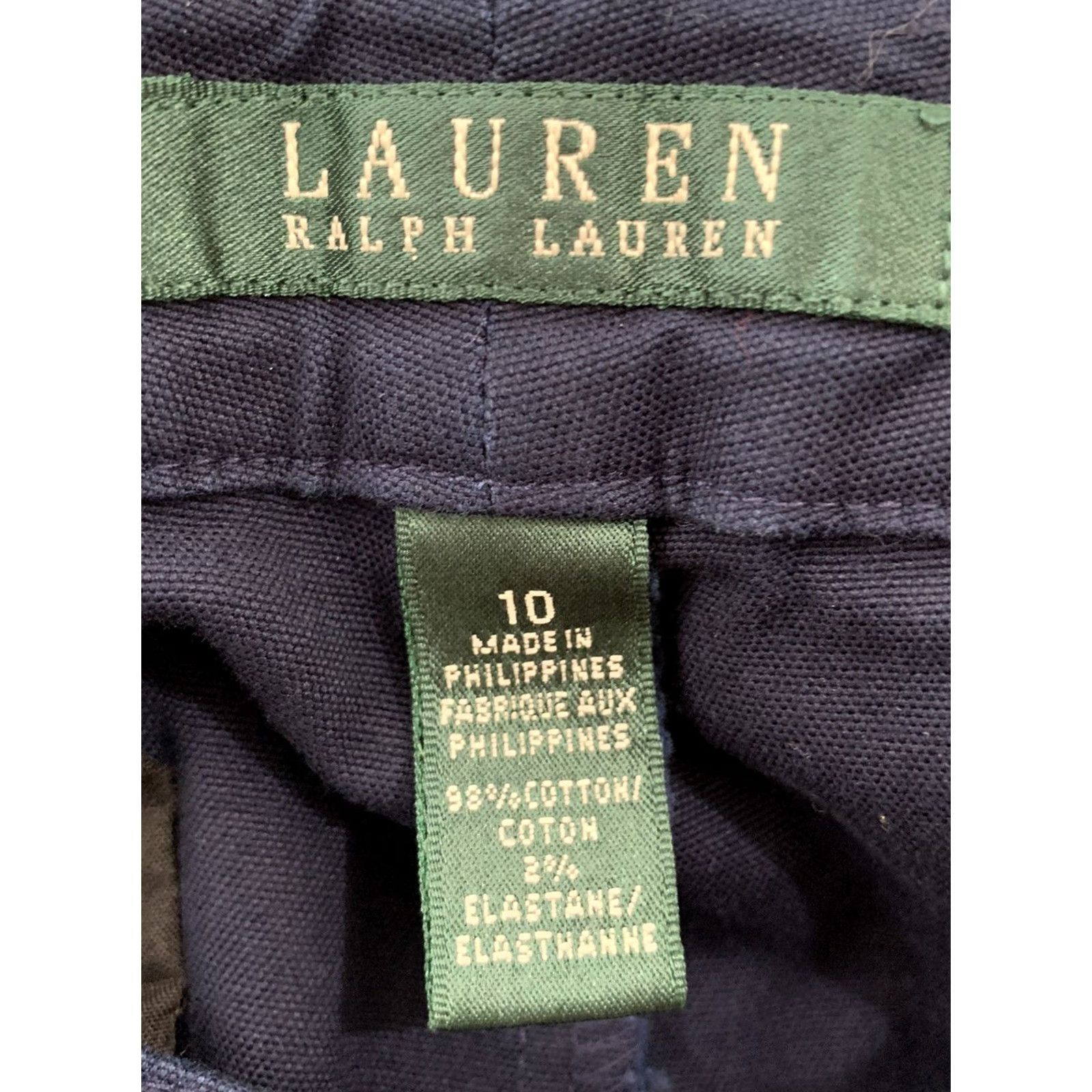 Ralph Lauren Lauren Ralph Lauren Chino Pants Womens 10 Navy Gold Accents Straight Leg Size 32" / US 10 / IT 46 - 4 Thumbnail