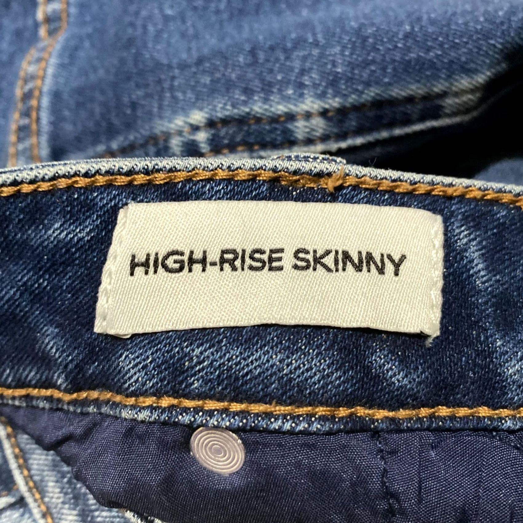 Vintage OAT New York Jeans 16W Blue Denim High Rise Skinny Plus Size 16W Womens 5-Pocket Style Medium Wash Cotton Polyester Spandex Size 38" / US 16 / IT 52 - 4 Thumbnail