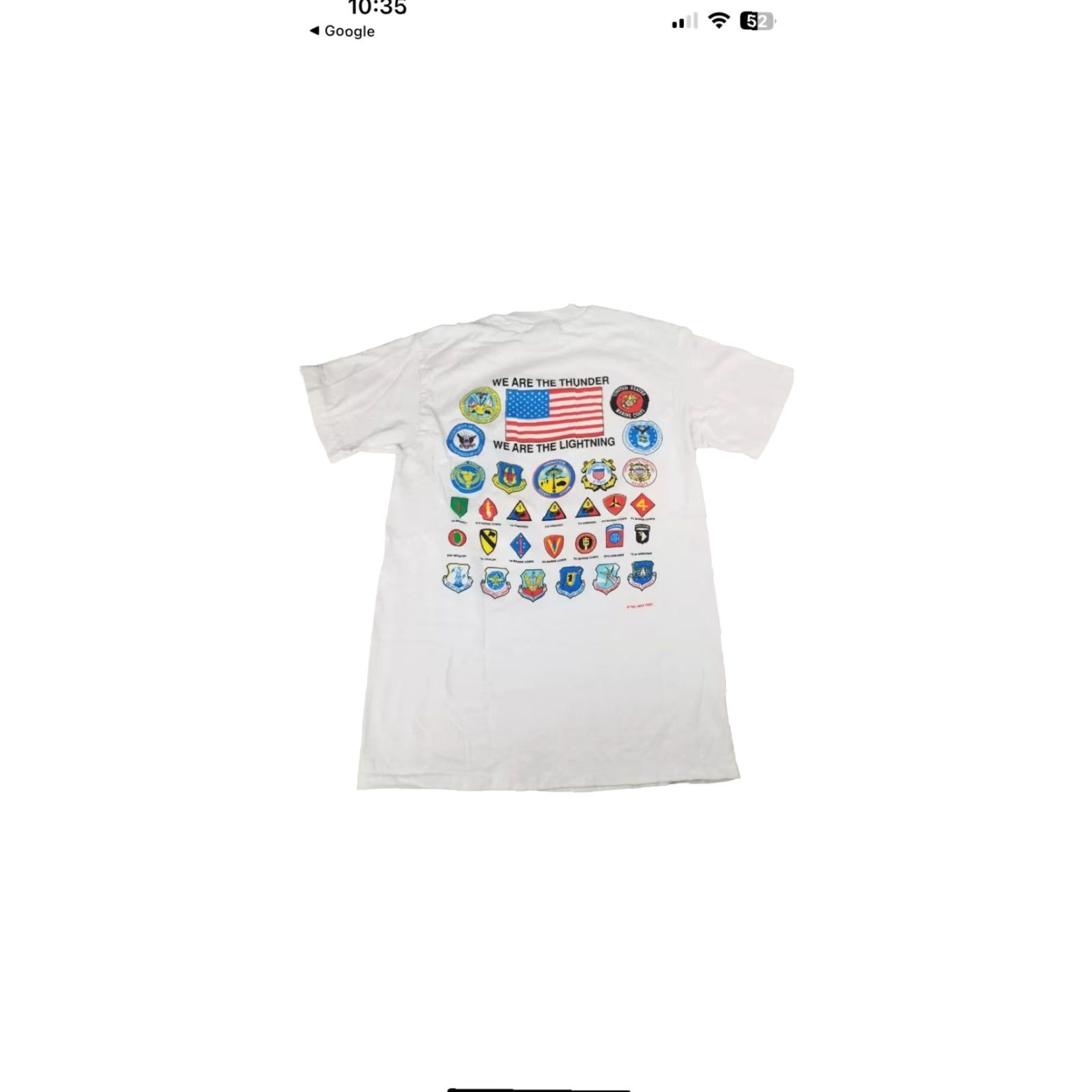 Hanes VINTAGE Hanes T-Shirt Operation Desert Storm Gulf War USA White Short Sleeve Crew Neck XL Adult Unisex Size US XL / EU 56 / 4 - 4 Thumbnail